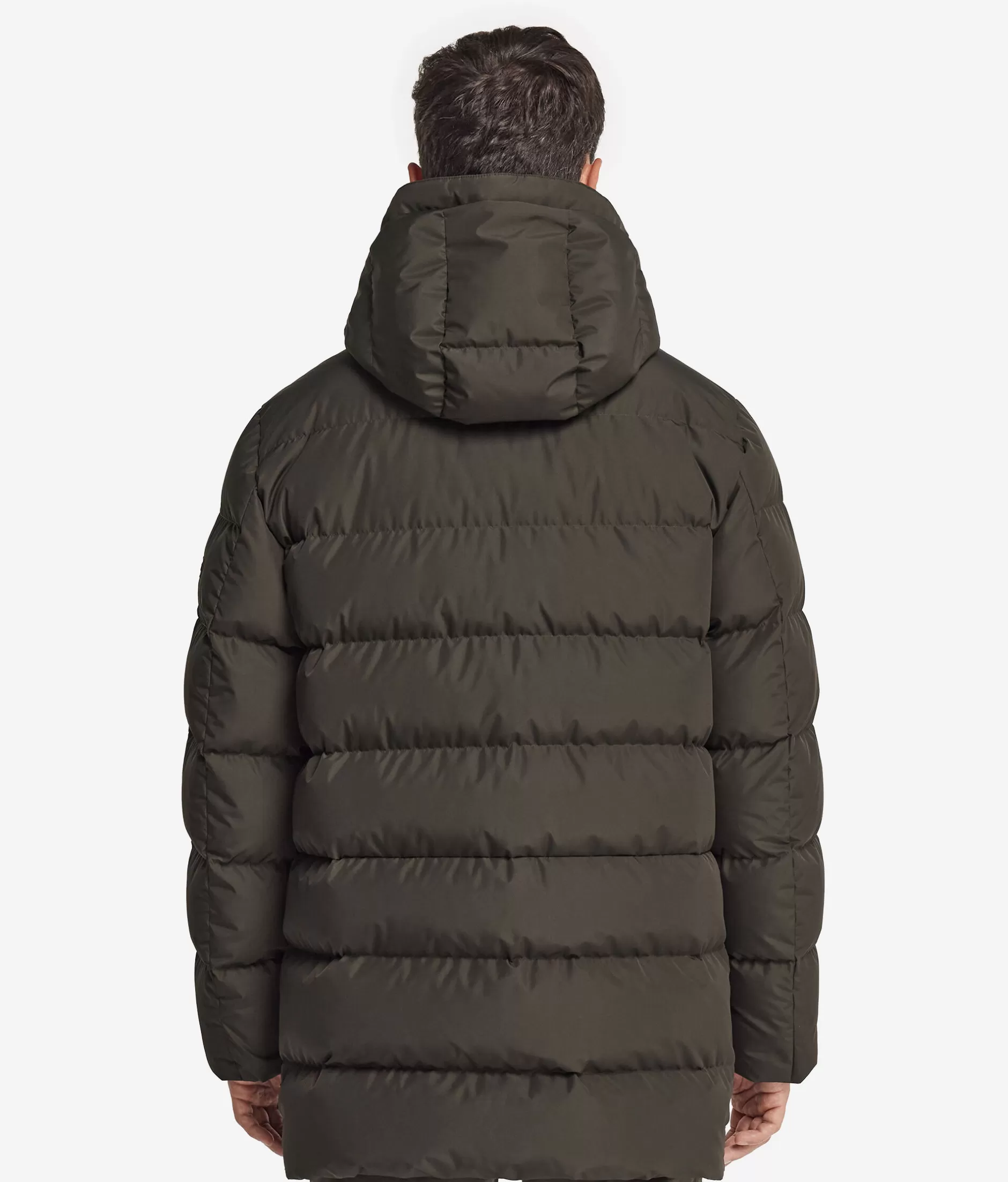 Cheap Falconeri Short Quilted Parka Jacket With Hood And Cashmere Inner Lining dark green -9055 - dark camo