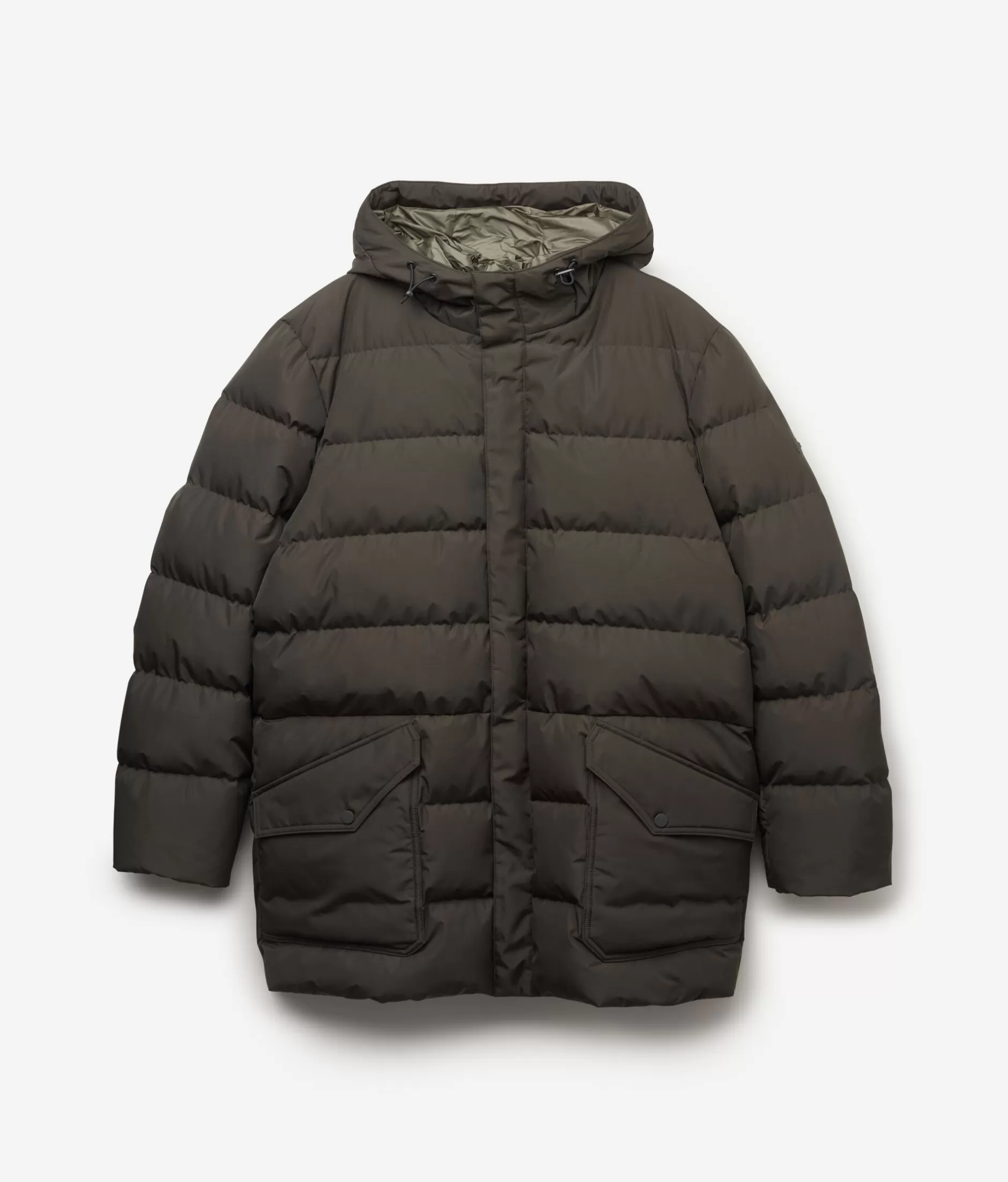 Cheap Falconeri Short Quilted Parka Jacket With Hood And Cashmere Inner Lining dark green -9055 - dark camo
