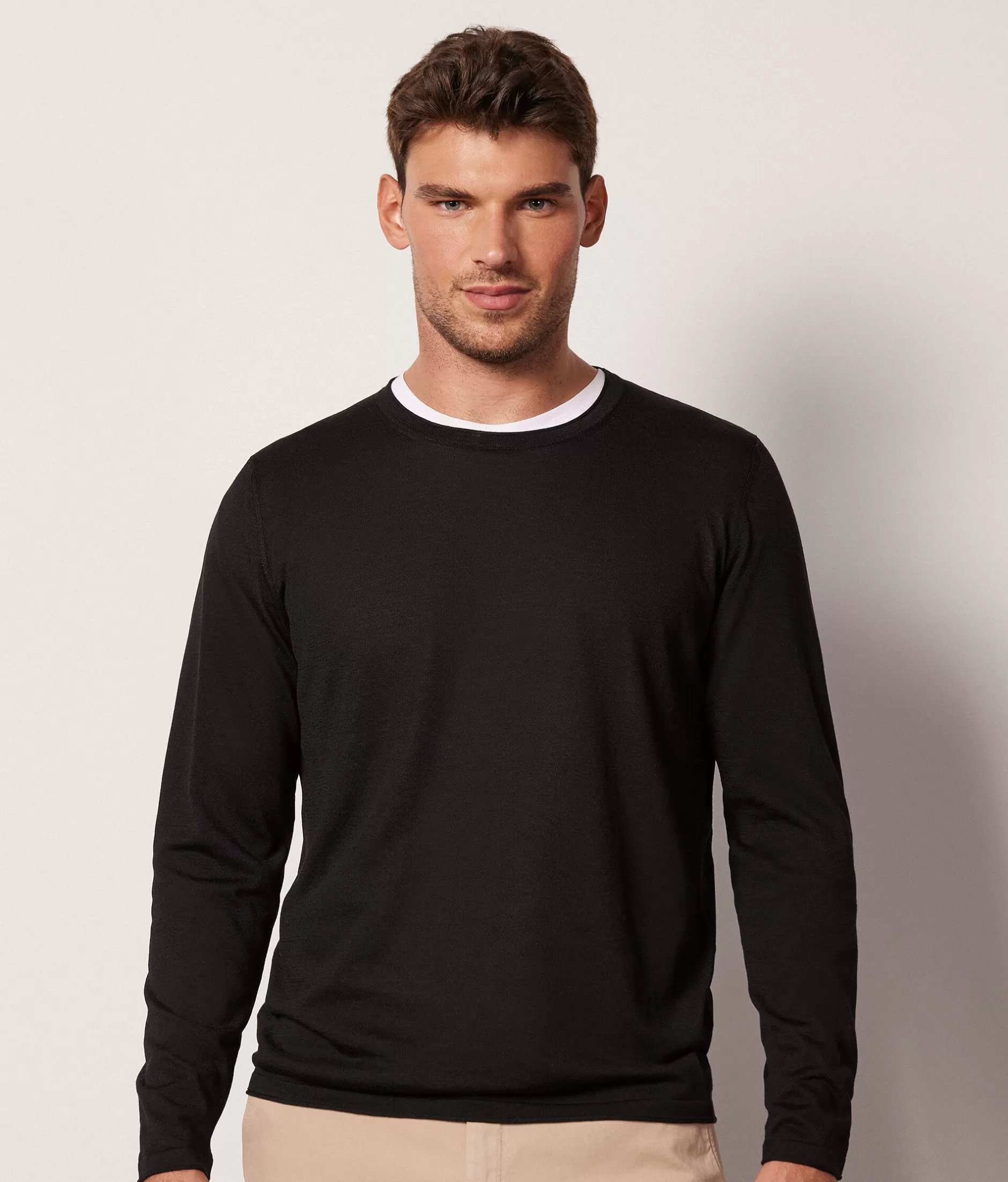 Best Falconeri Silk And Cotton Crewneck Sweater black -9107 - black