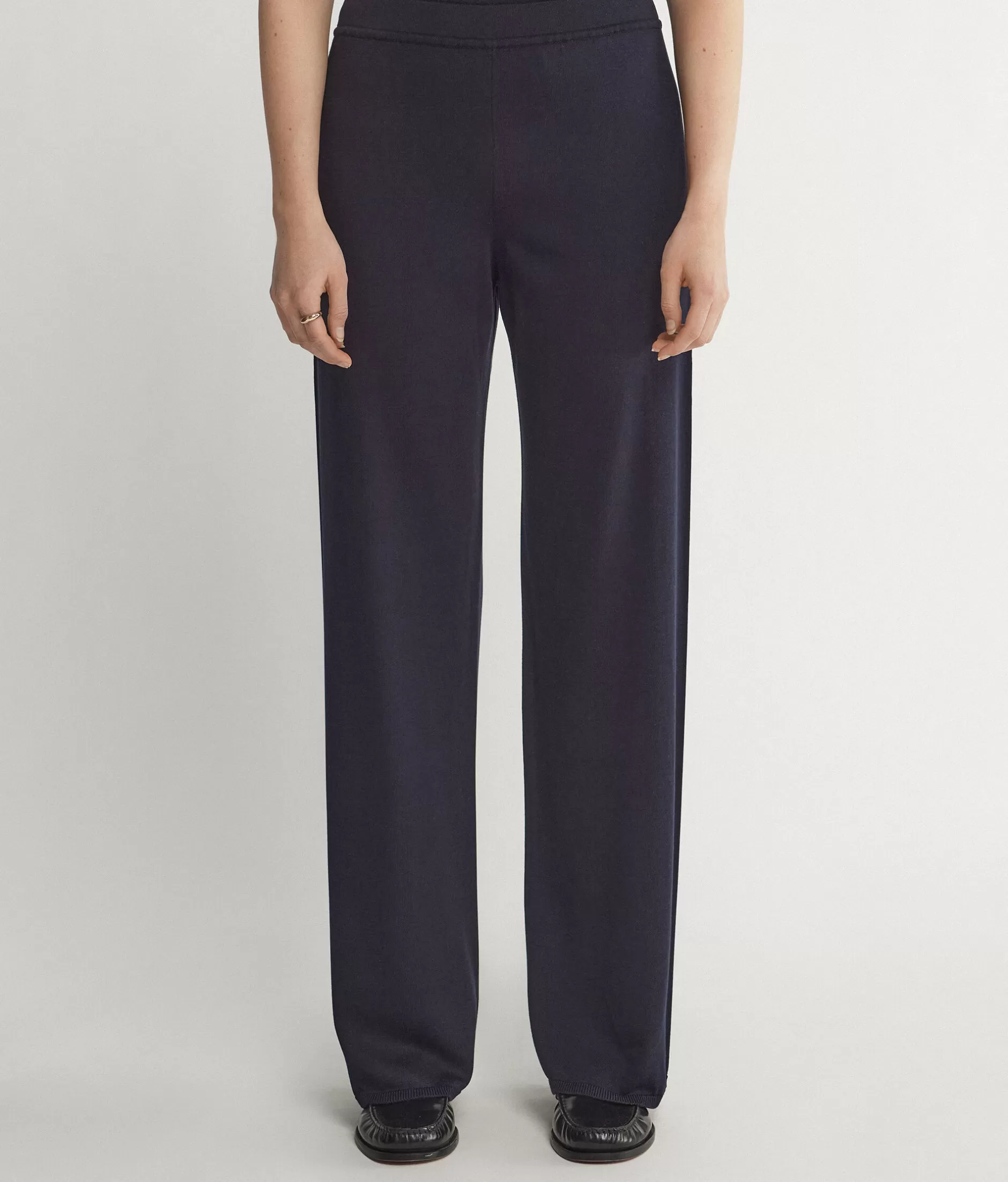 Flash Sale Falconeri Silk And Cotton Palazzo Pants blue -9400 - navy blue