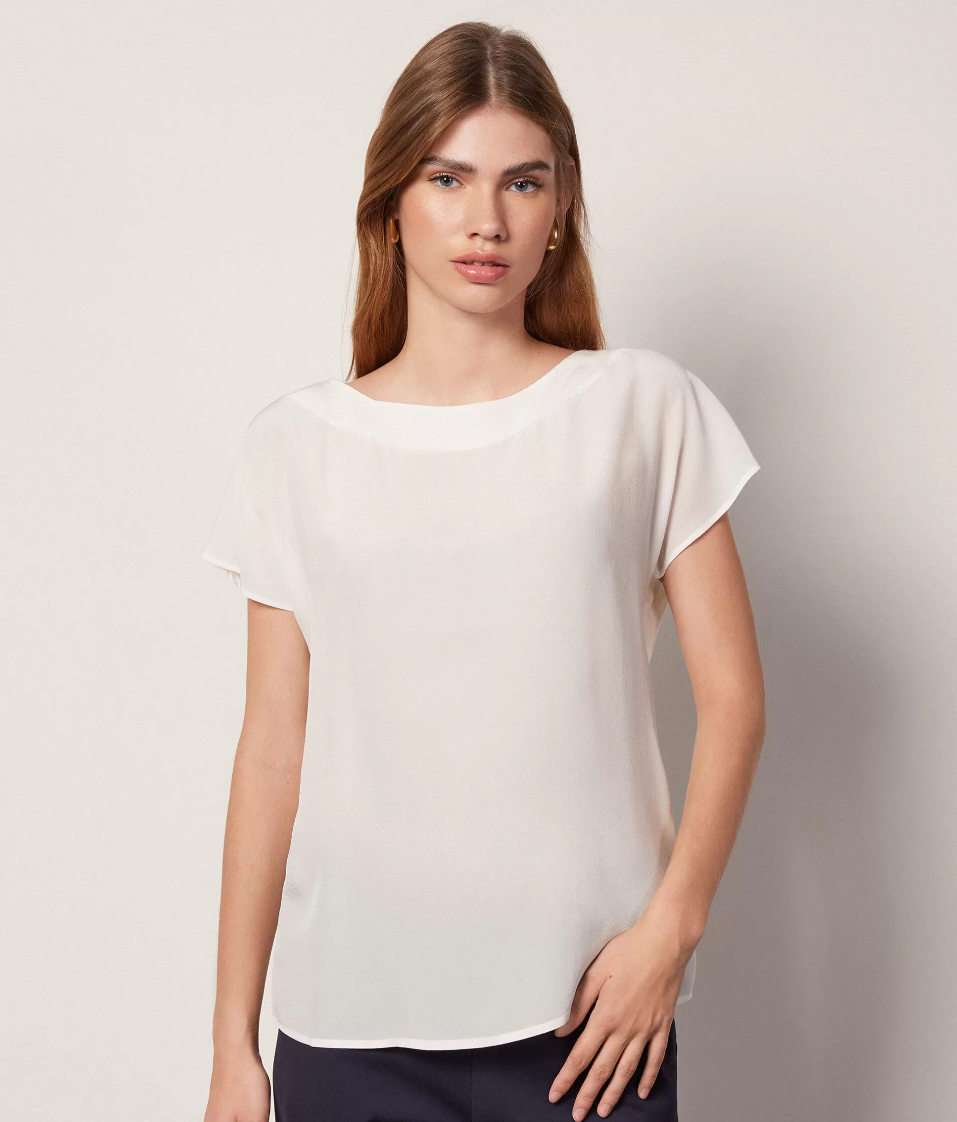 Cheap Falconeri Silk And Modal Boatneck T-shirt white -8078 - white