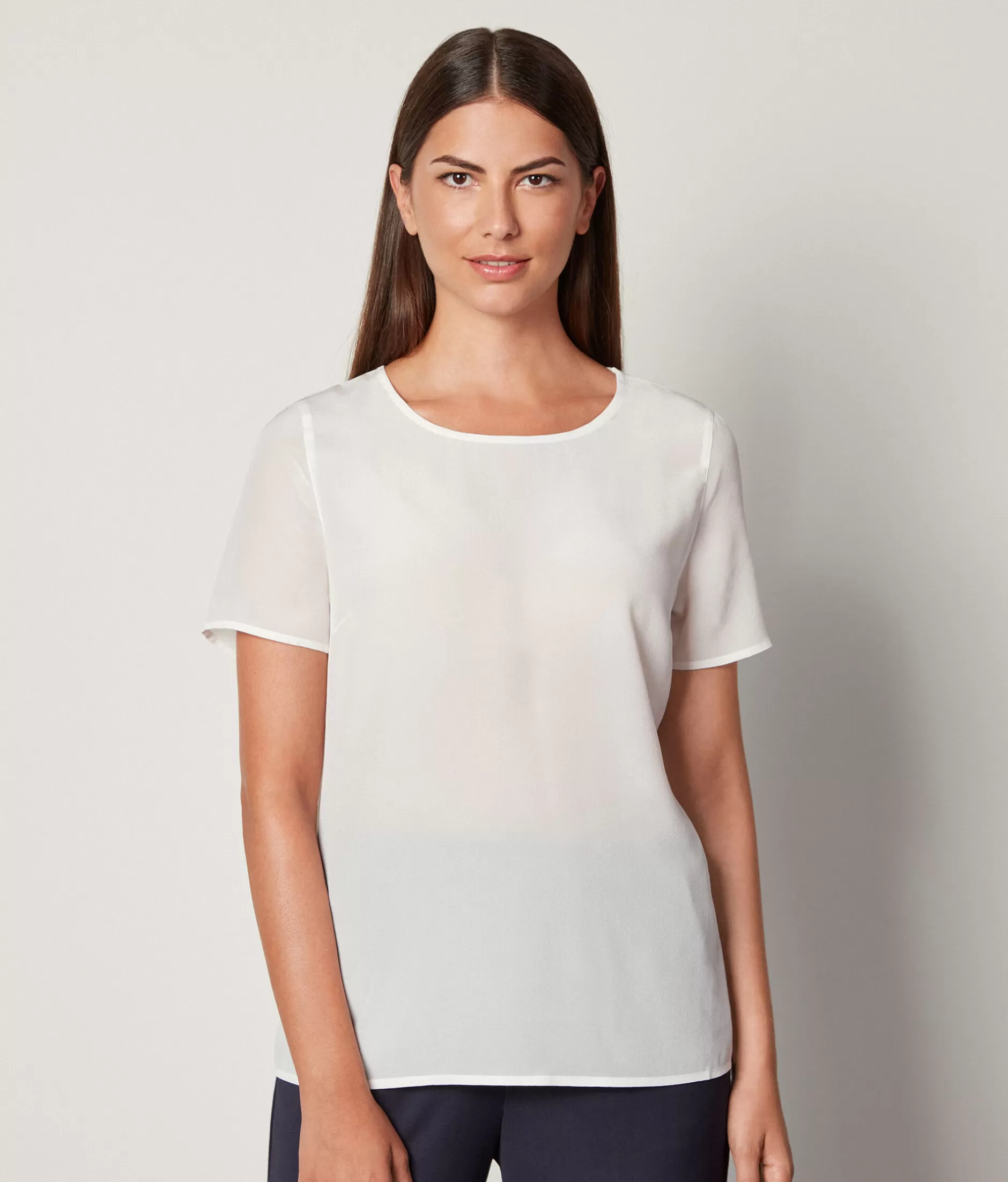 Cheap Falconeri Silk Crewneck T-shirt white -8078 - white