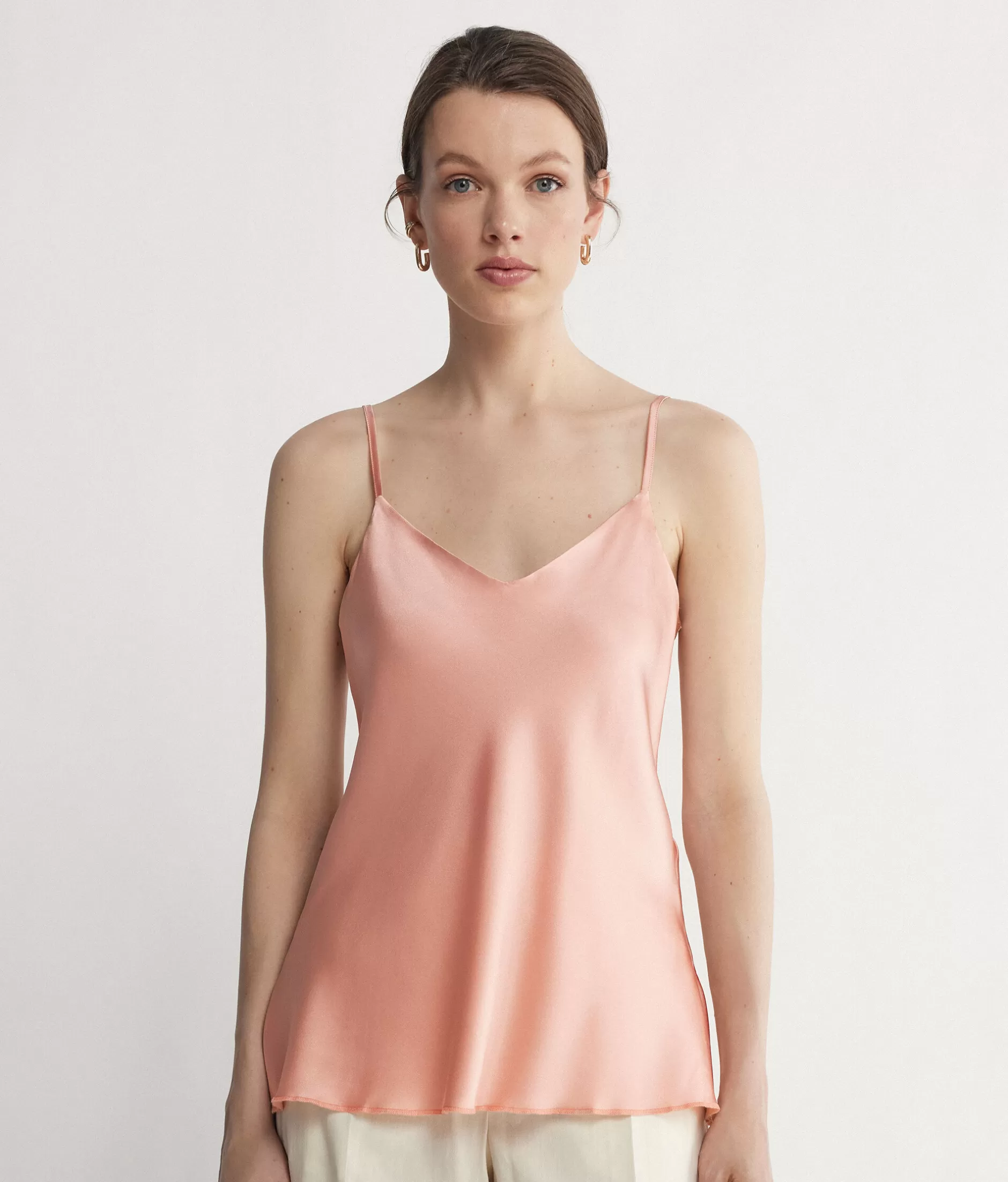 Cheap Falconeri Silk Satin Camisole pink -8986 - garment-dyed light peach pink