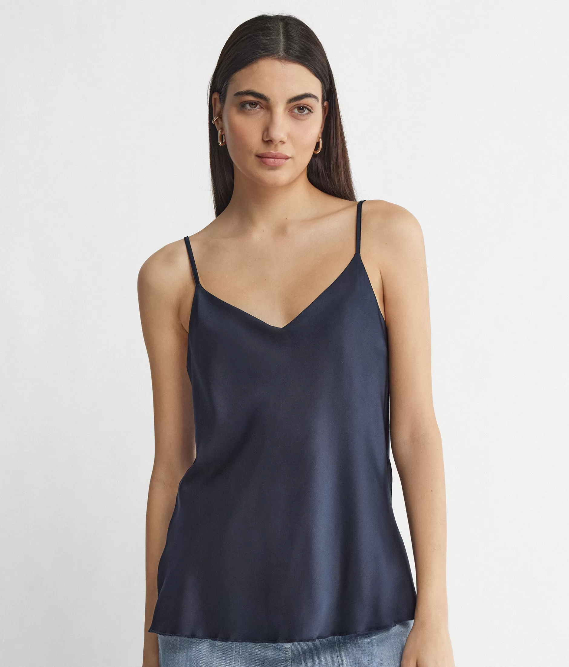 Best Falconeri Silk Satin Camisole blue -9400 - navy blue