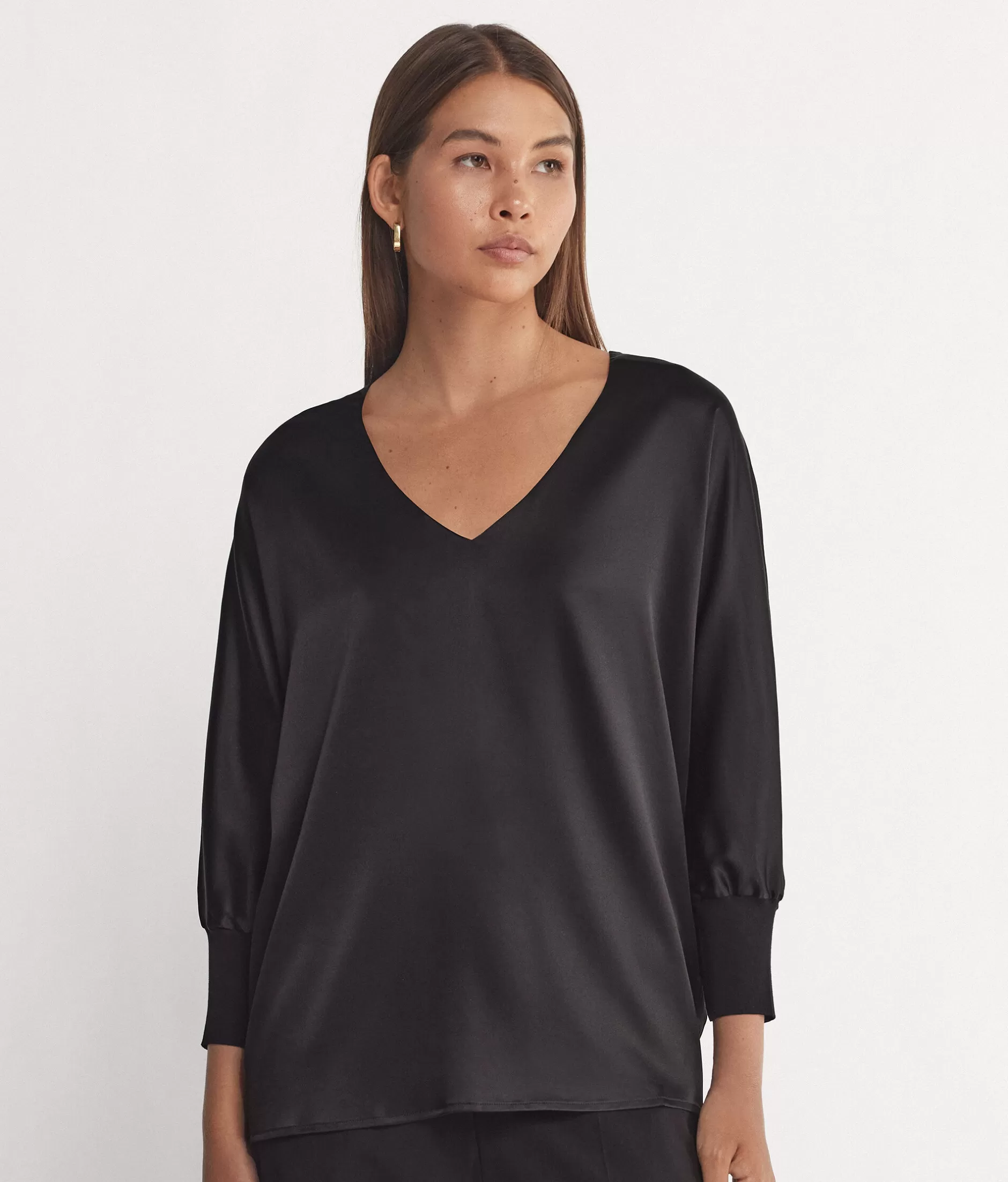 Discount Falconeri Silk V-Neck Blouse black -9107 - black