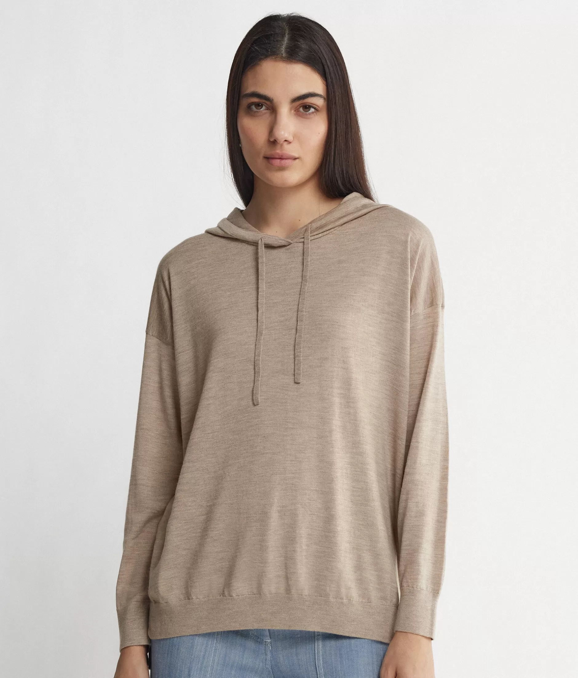 Clearance Falconeri Sweatshirt In Ultrafine Cashmere natural -8983 - oat melange