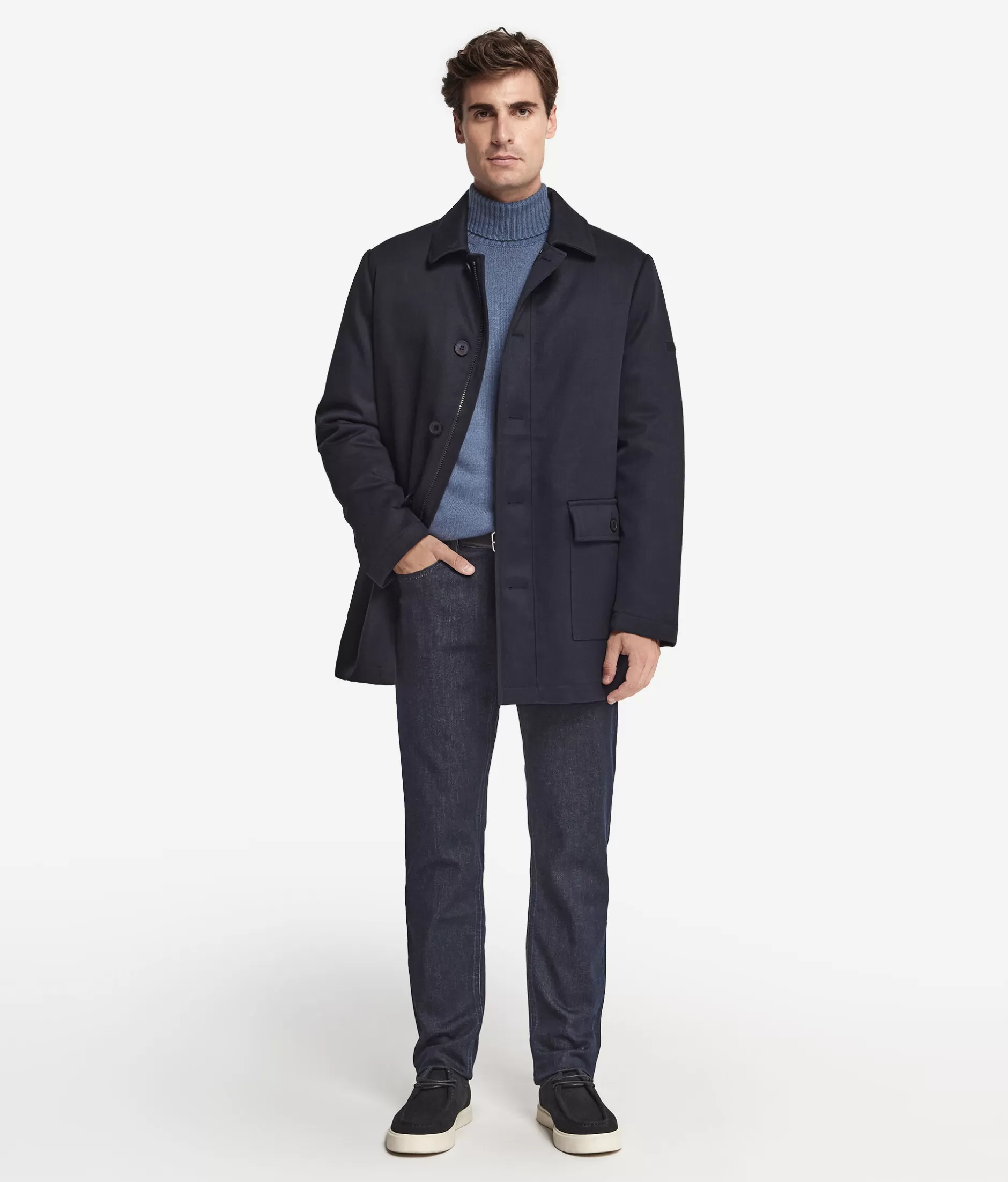 Sale Falconeri Technical Wool Coat blue -9056 - blu notte