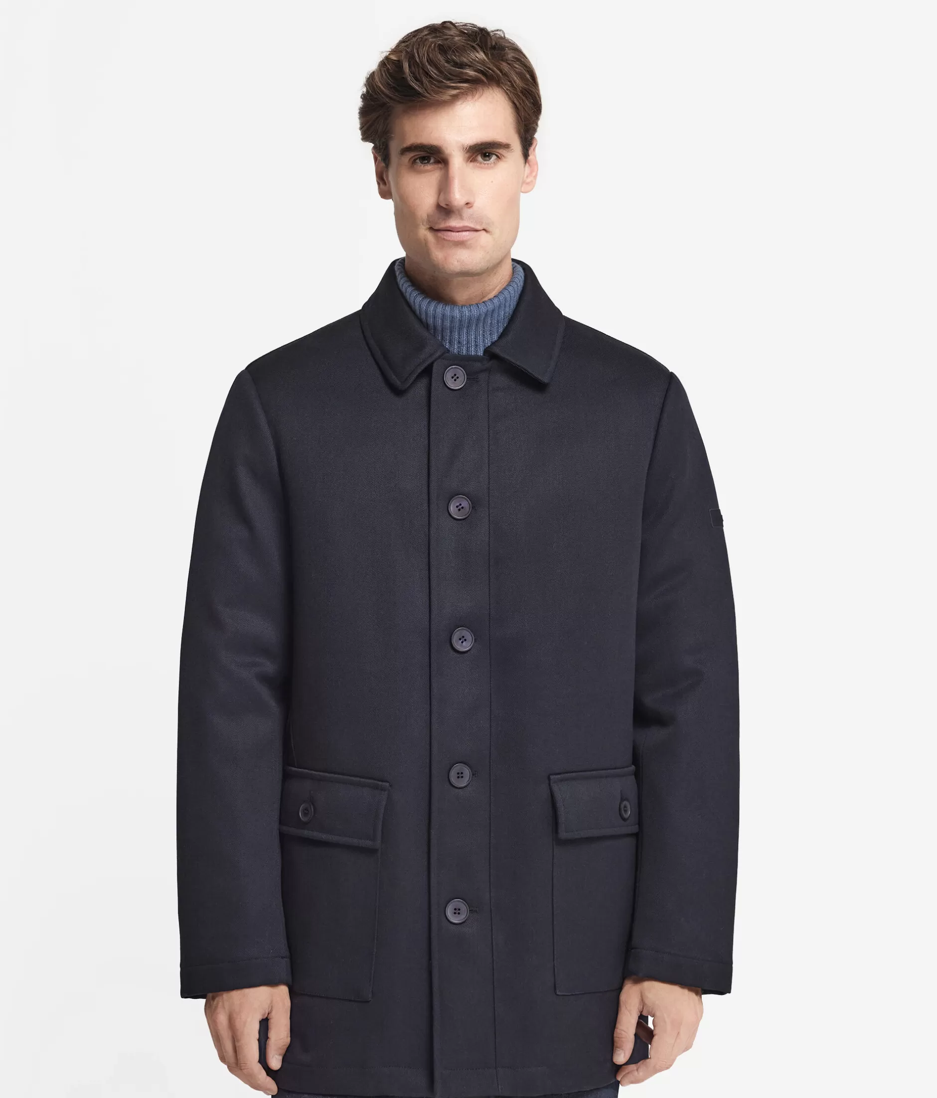 Sale Falconeri Technical Wool Coat blue -9056 - blu notte