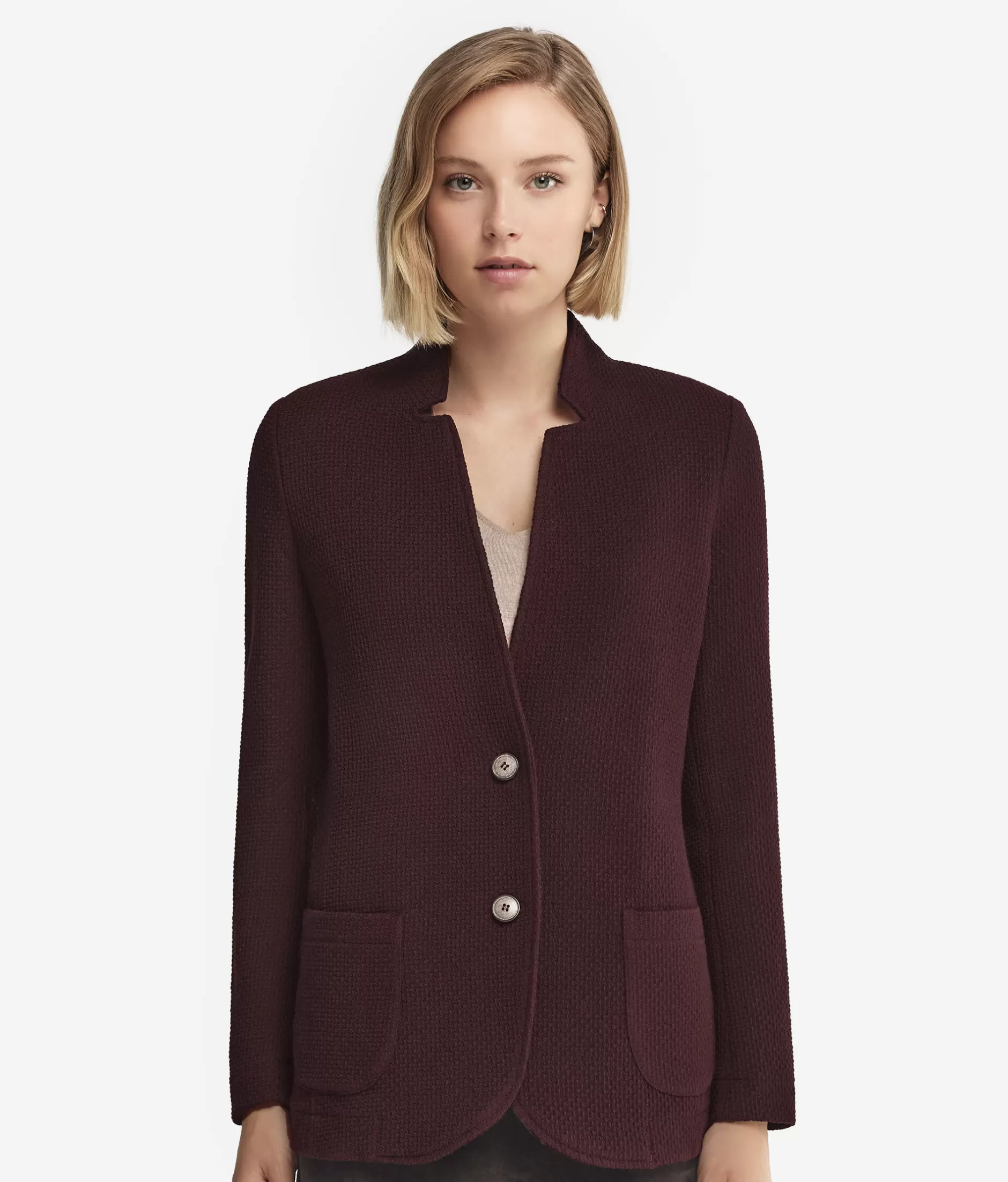 Outlet Falconeri Three-Dimensional Jacket burgundy -9076 - ebony