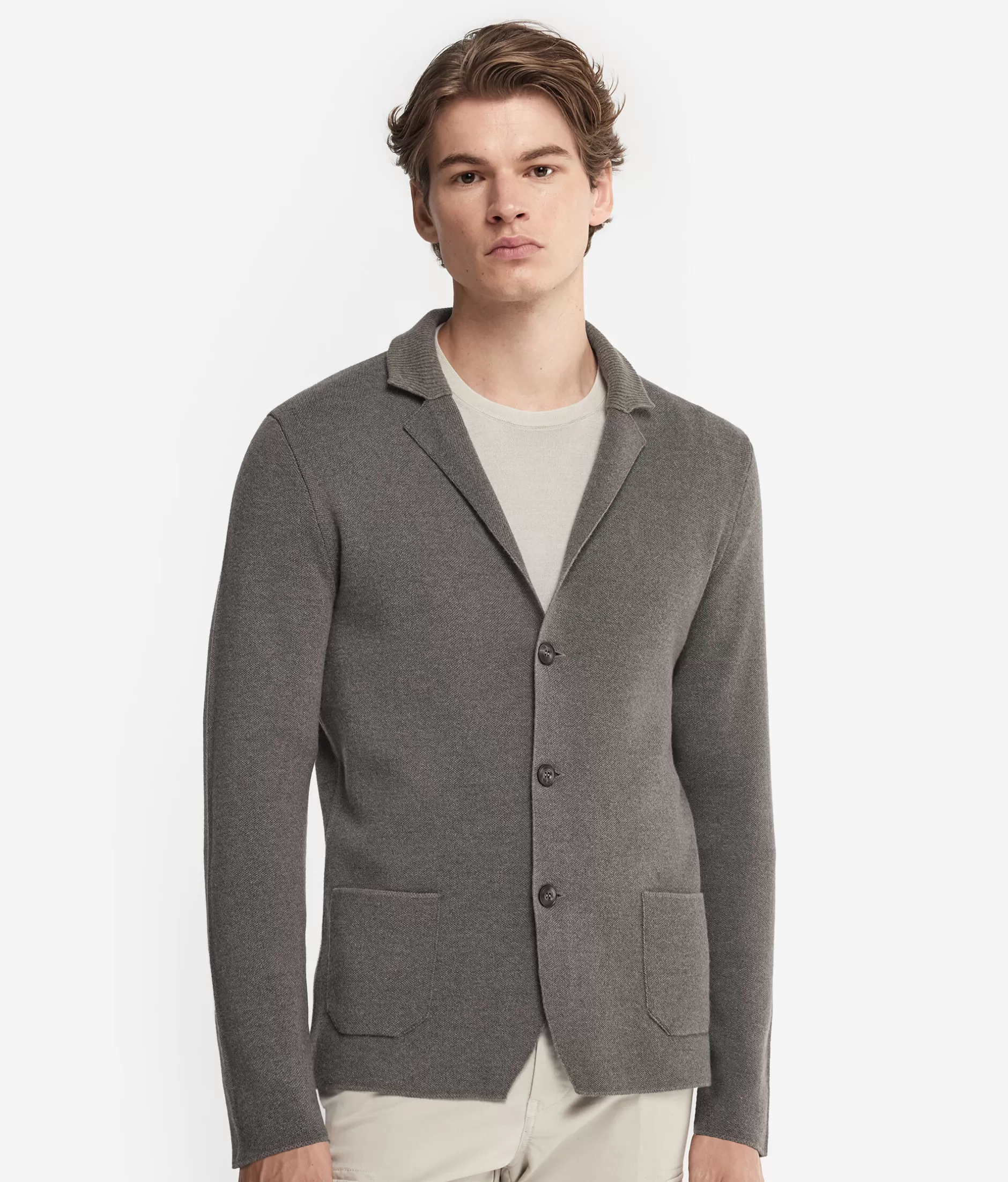 Best Sale Falconeri Tweed Jacket grey -9054 - army dark mel