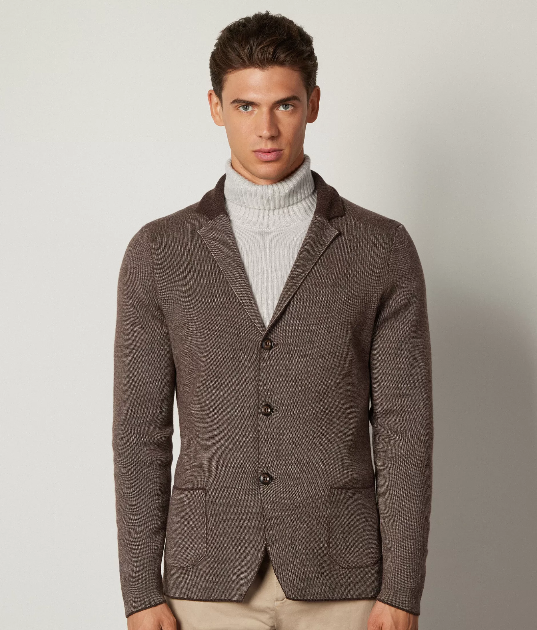 Shop Falconeri Tweed Jacket brown -8146 - brown