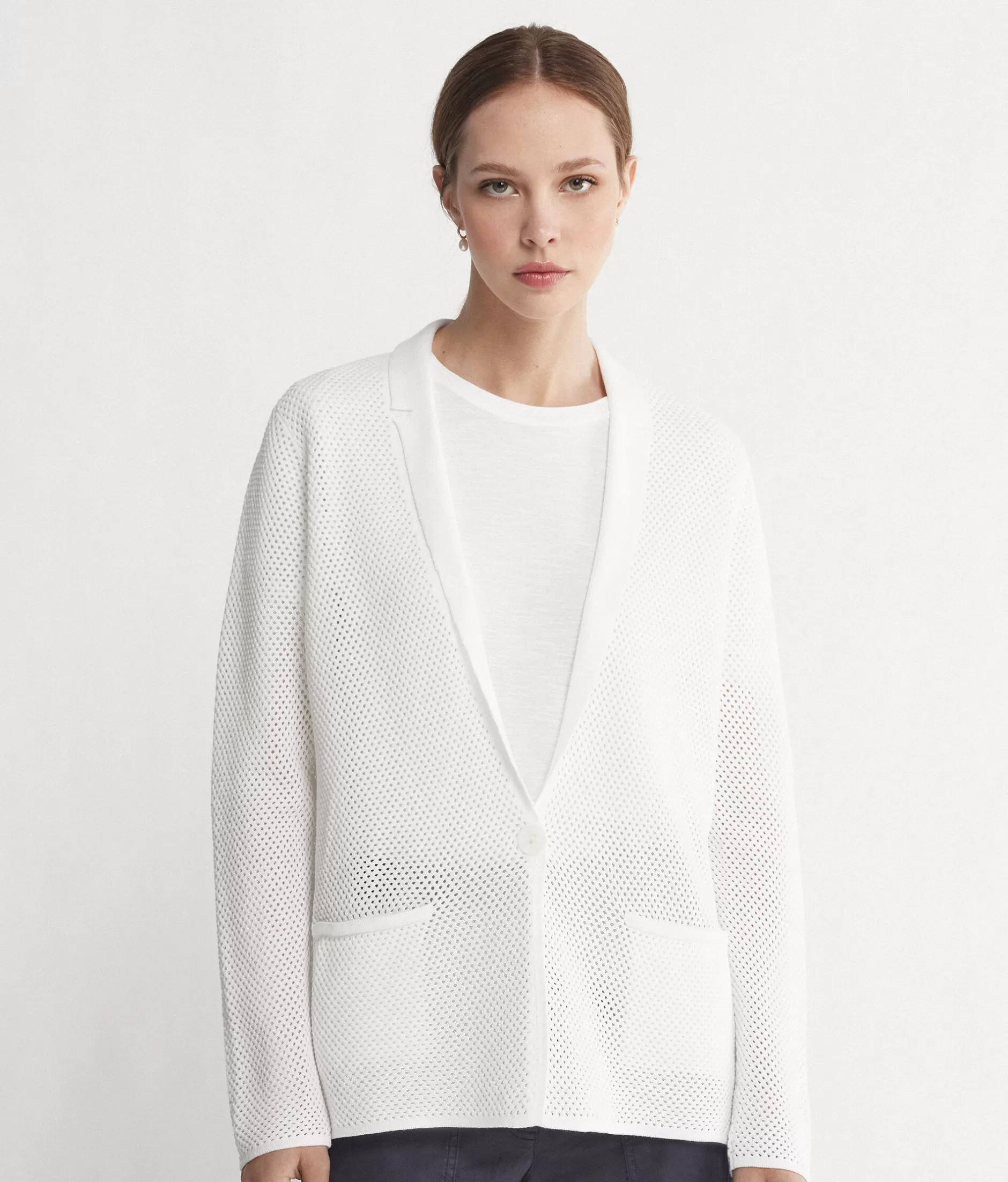 Store Falconeri Two-Toned Micro-Dot Jacket white -8078 - white