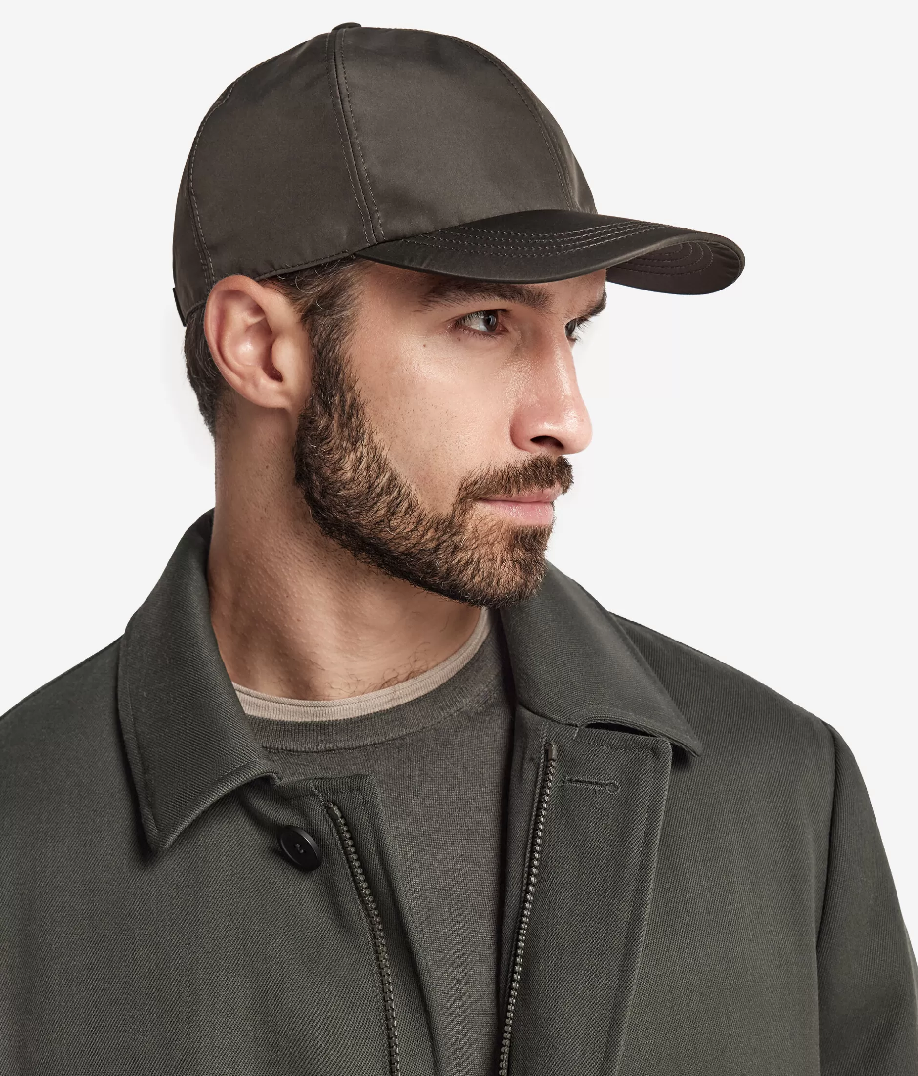 Online Falconeri Ultrafine Cashmere Baseball Cap With Technical Interior dark green -9055 - dark camo