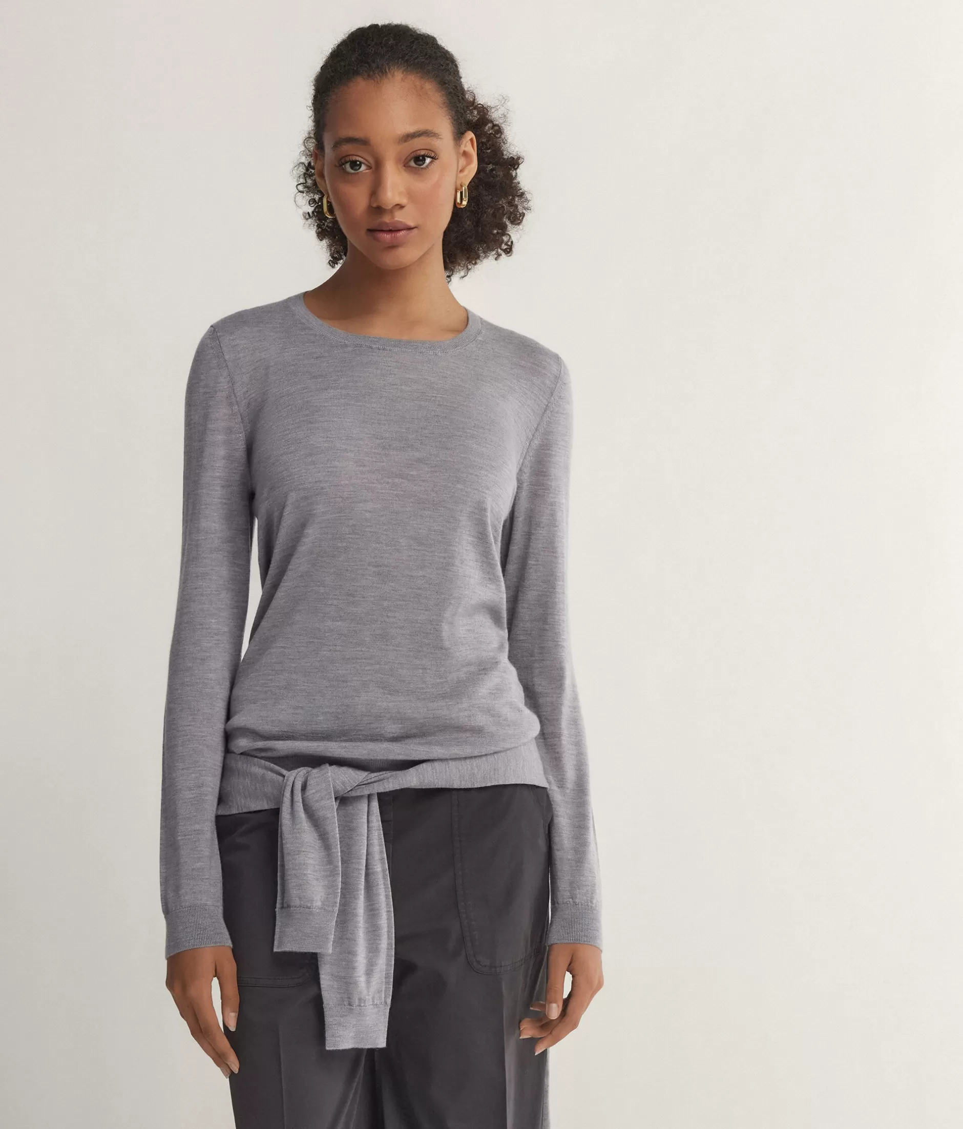 Flash Sale Falconeri Ultrafine Cashmere Crewneck Sweater grey -8984 - gray heather