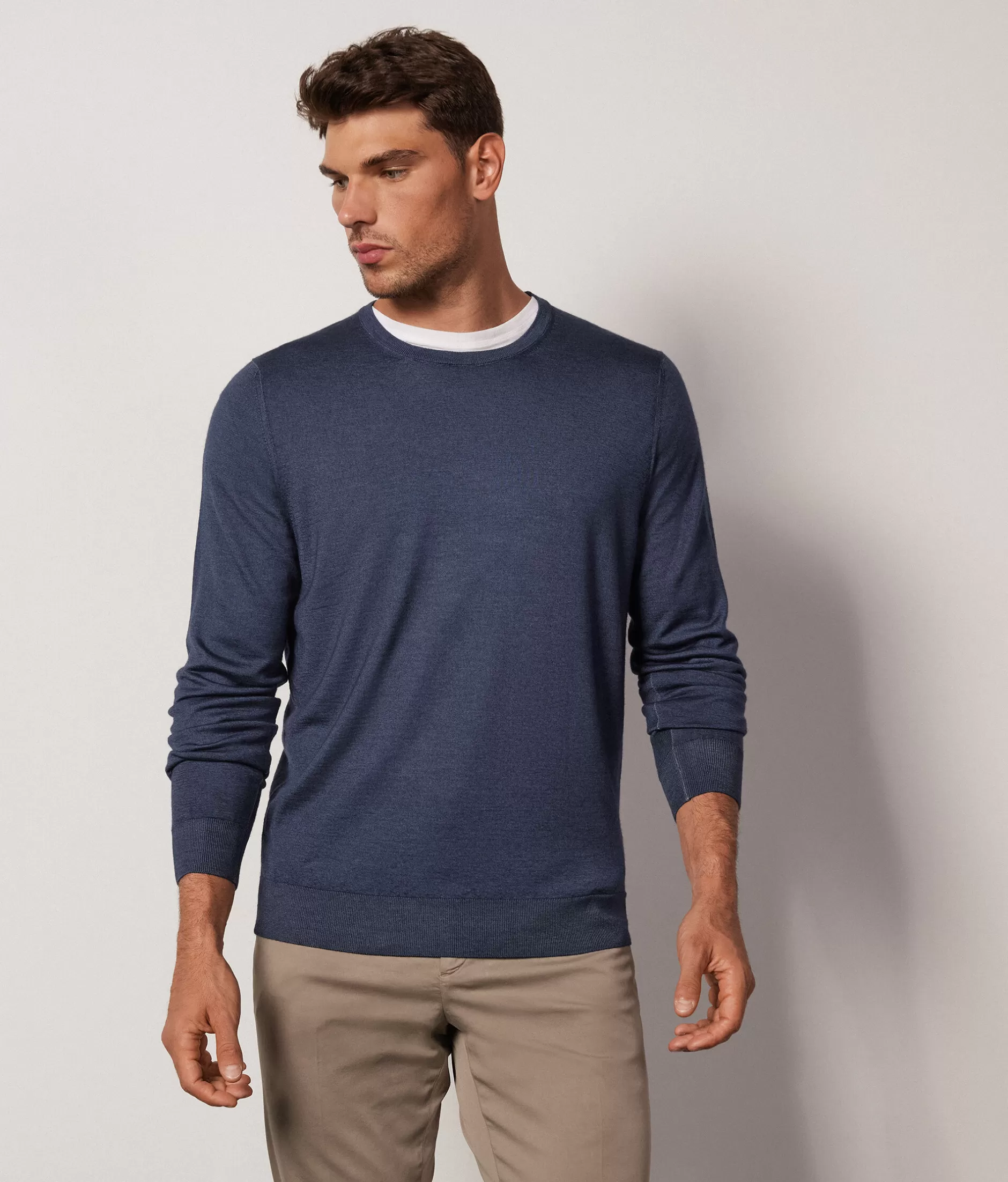 Sale Falconeri Ultrafine Cashmere Crewneck Sweater blue -8719 - blue