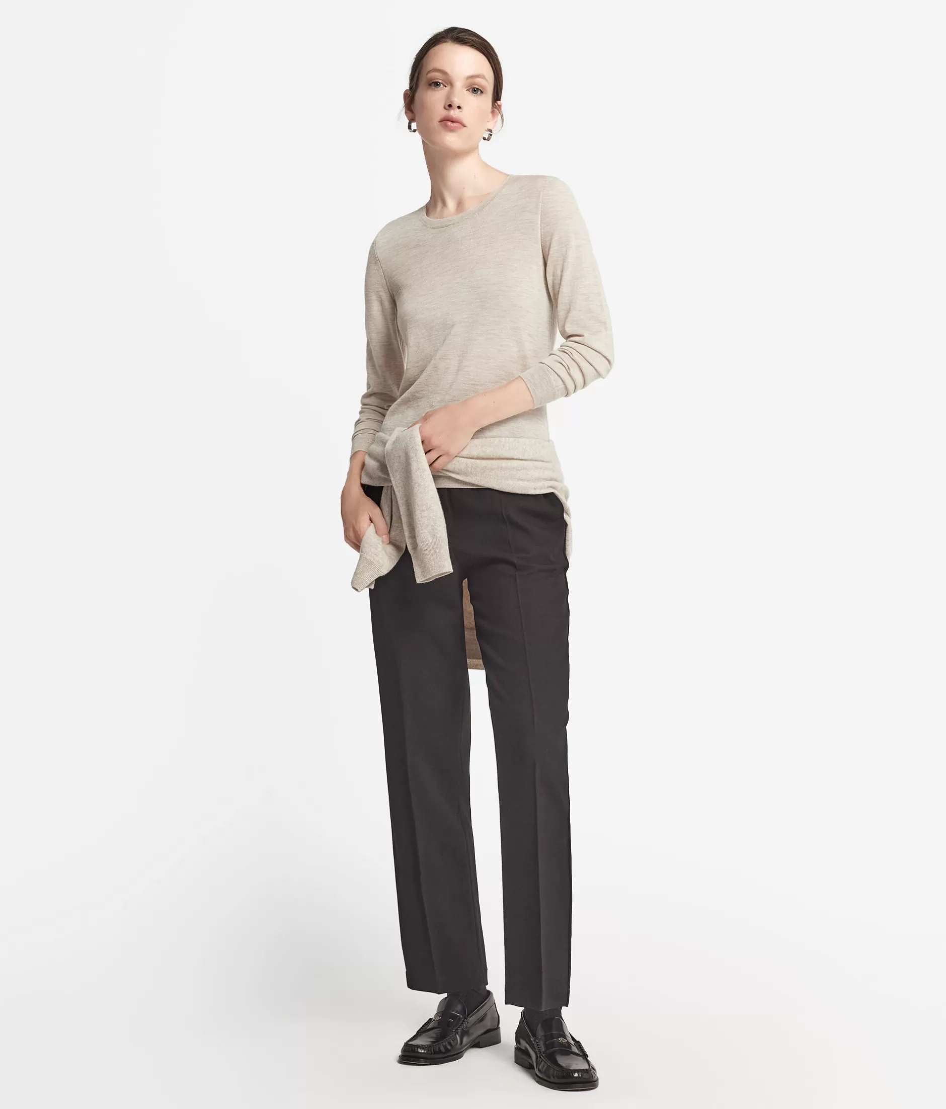 Fashion Falconeri Ultrafine Cashmere Crewneck Sweater natural -8176 - stone