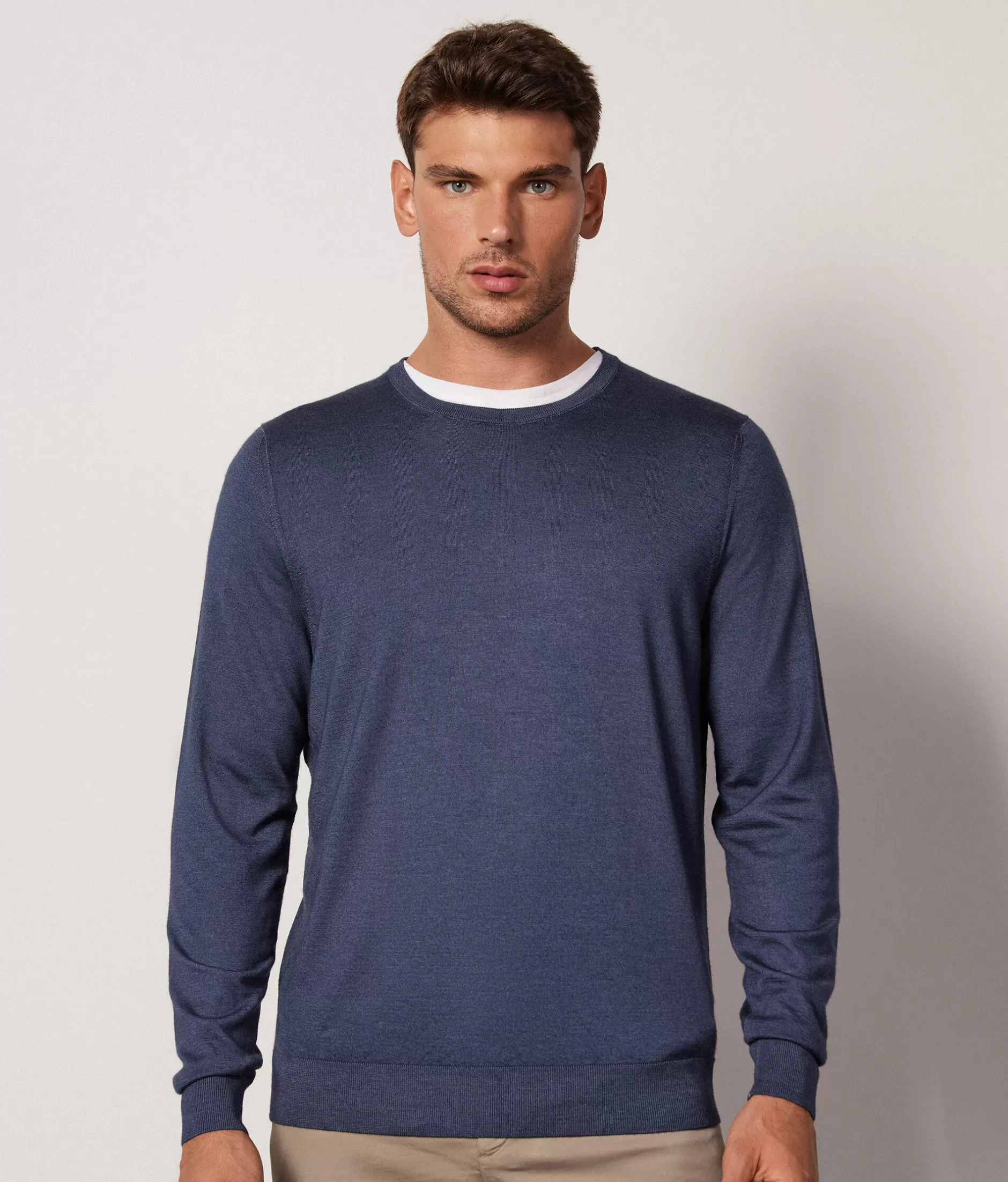 Sale Falconeri Ultrafine Cashmere Crewneck Sweater blue -8719 - blue