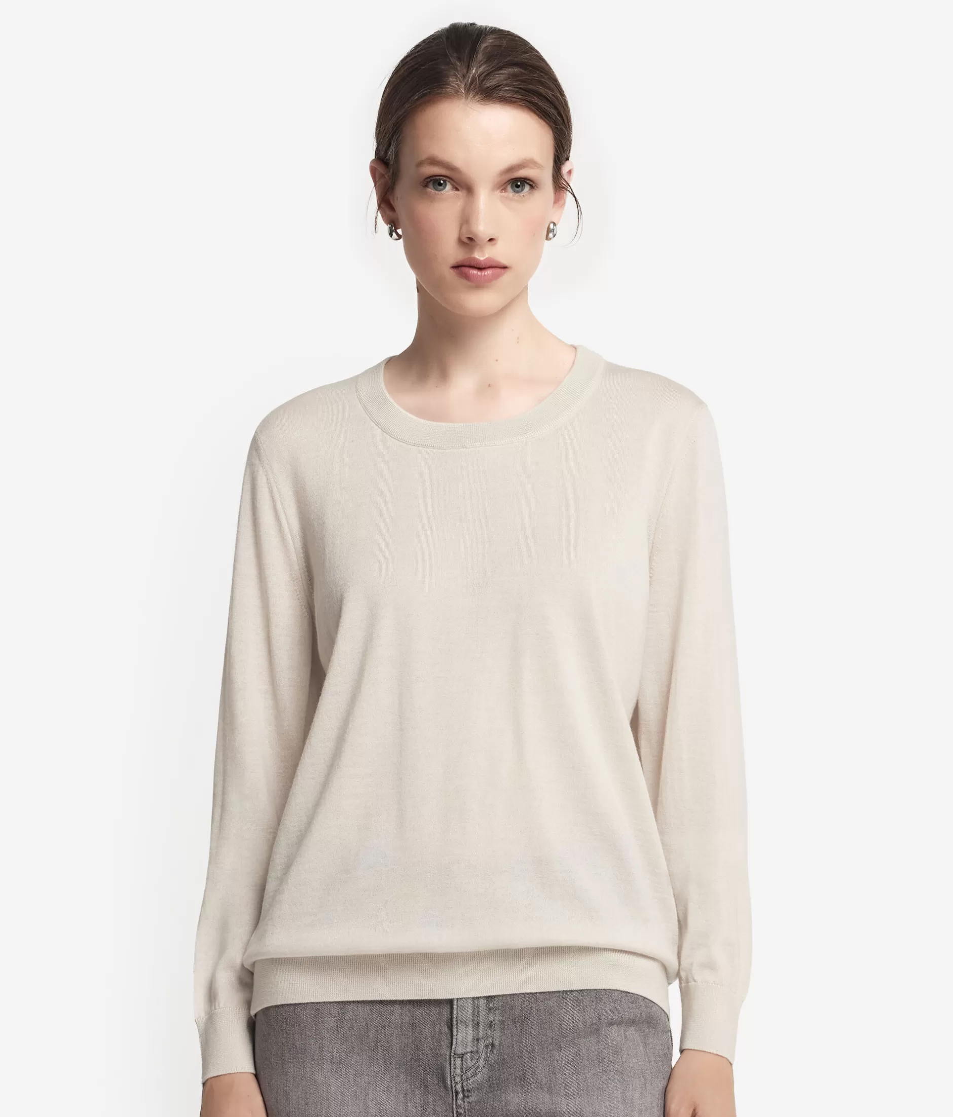 Cheap Falconeri Ultrafine Cashmere Crewneck Sweater ivory -8644 - light alabaster