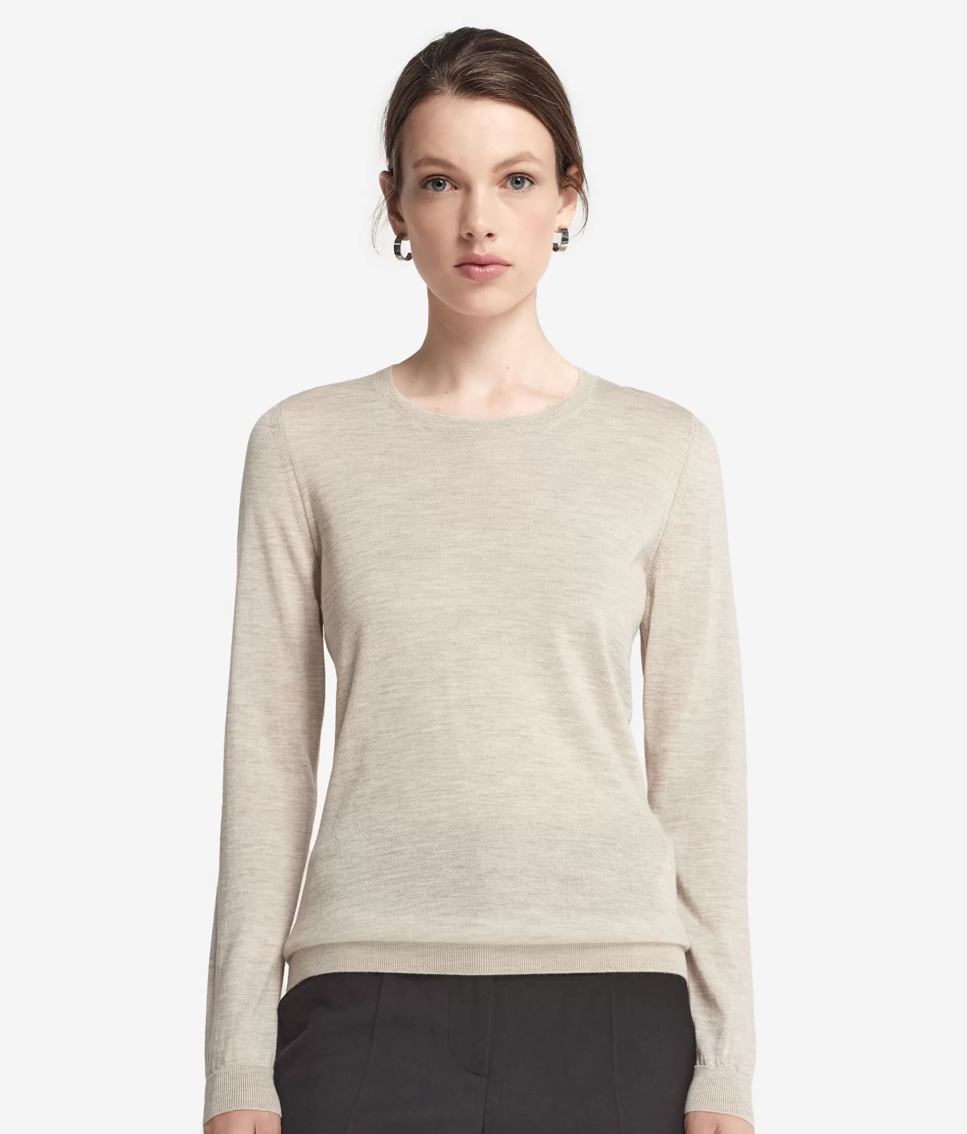 Fashion Falconeri Ultrafine Cashmere Crewneck Sweater natural -8176 - stone