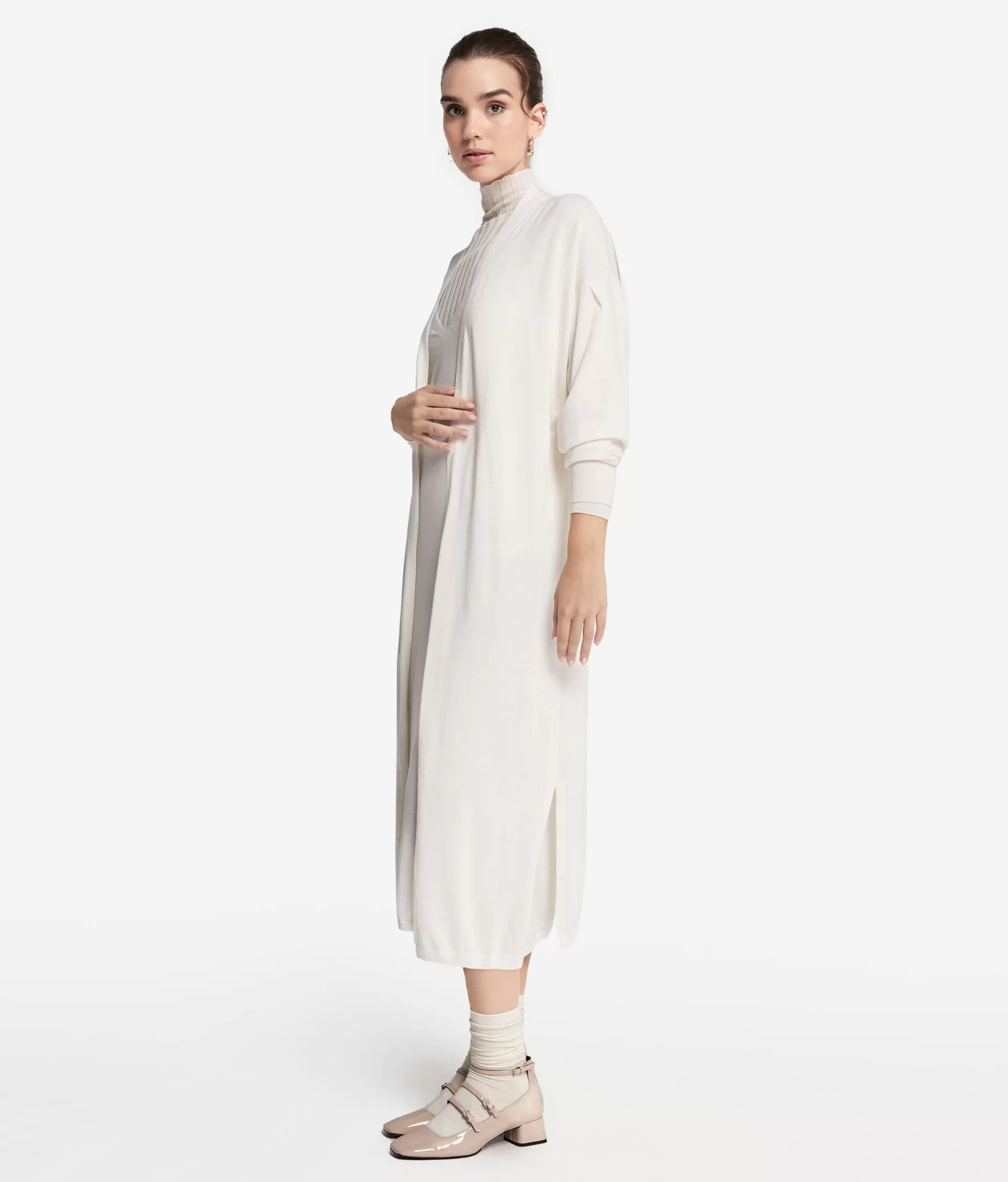 Clearance Falconeri Ultrafine Cashmere Long Cardigan white -8005 - bow