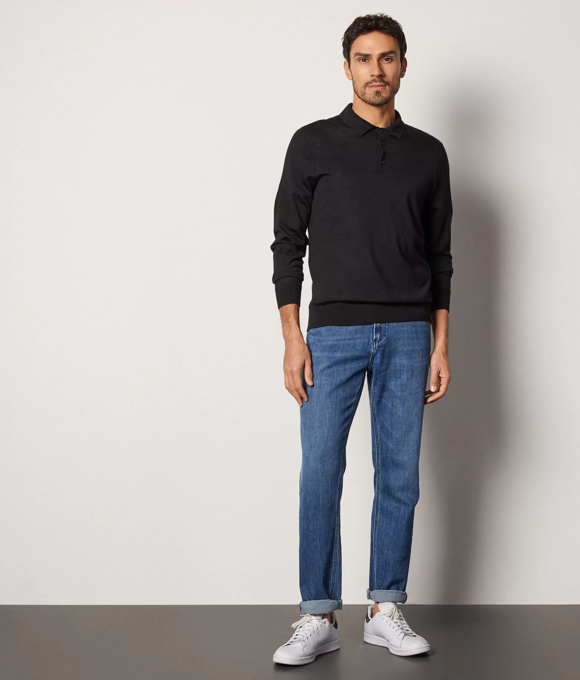 Online Falconeri Ultrafine Cashmere Polo black -9107 - black