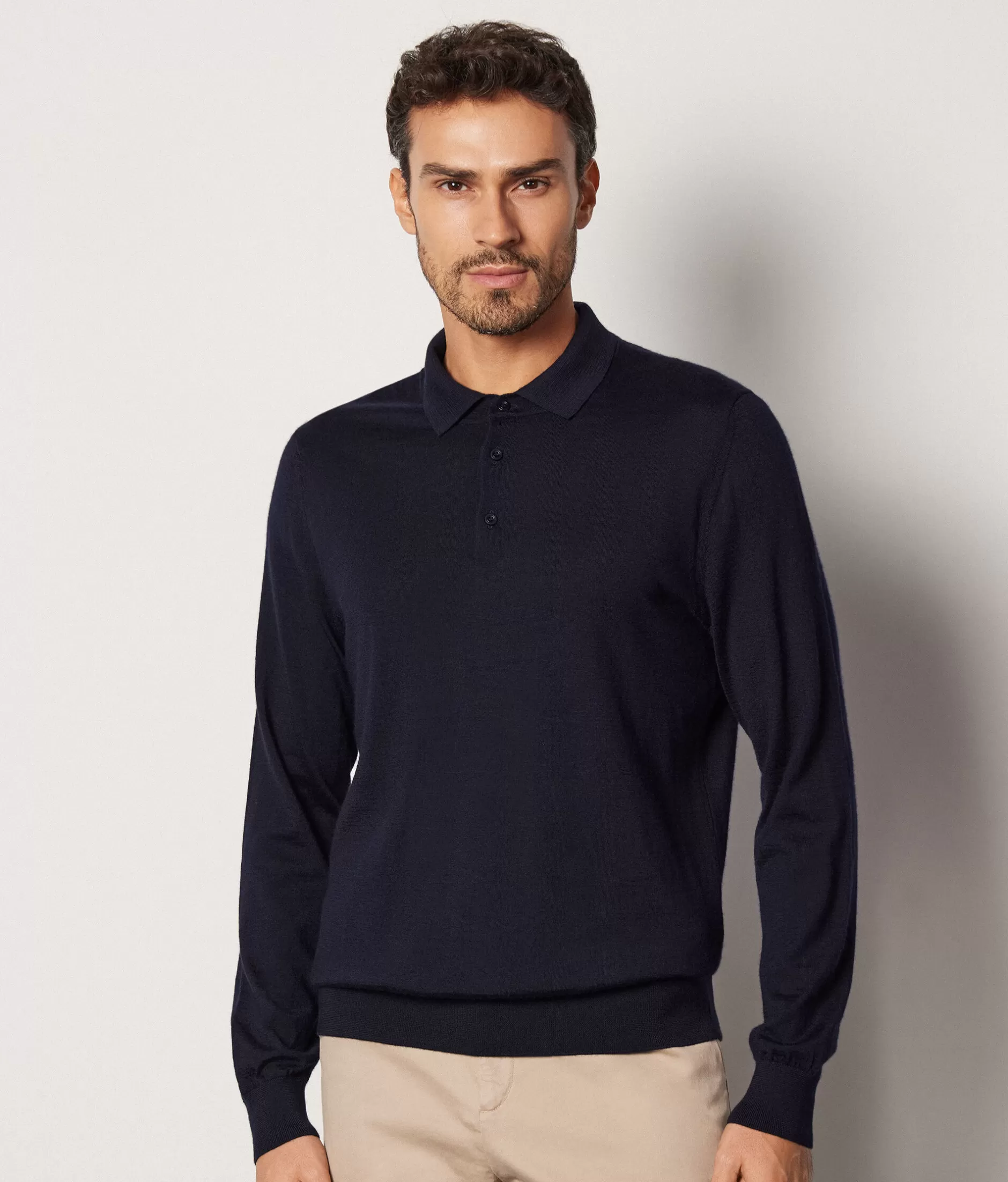 Best Falconeri Ultrafine Cashmere Polo blue -9400 - navy blue