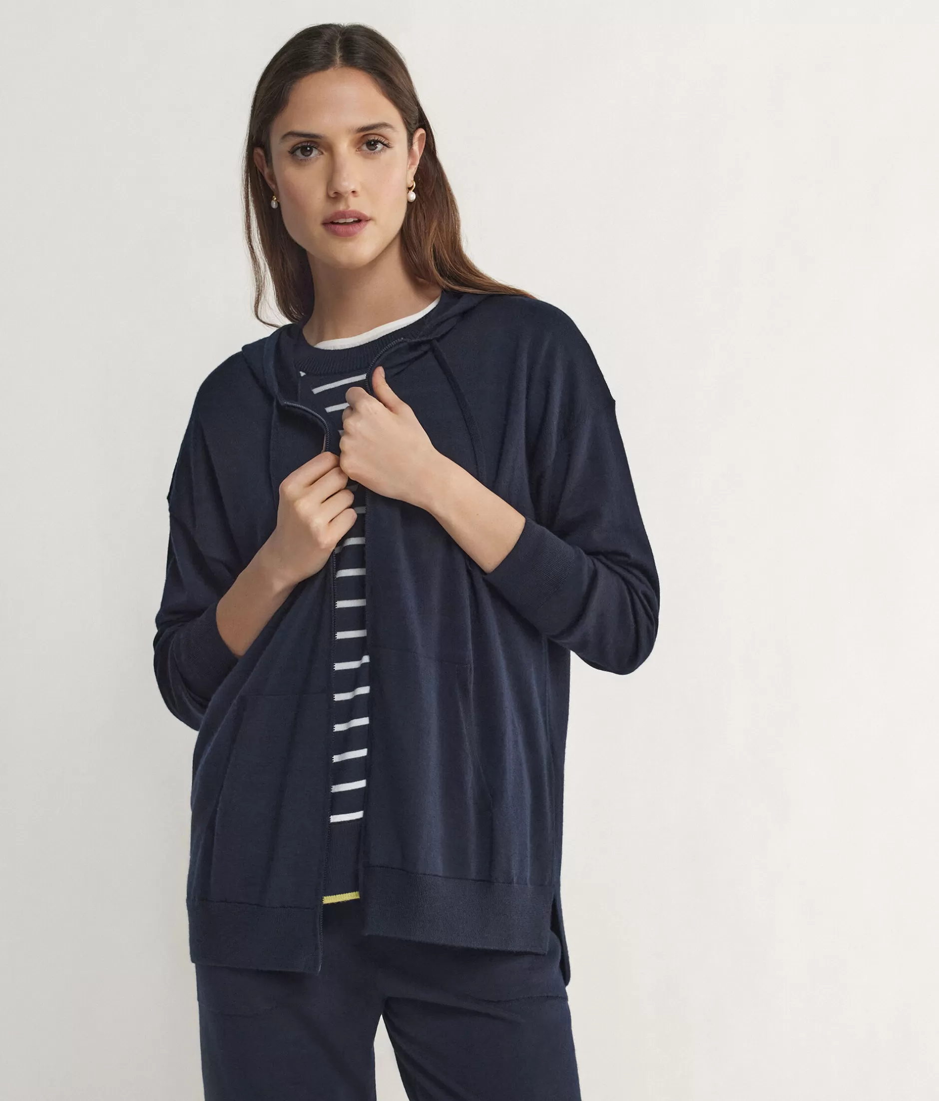 Clearance Falconeri Ultrafine Cashmere Sweatshirt blue -9400 - navy blue