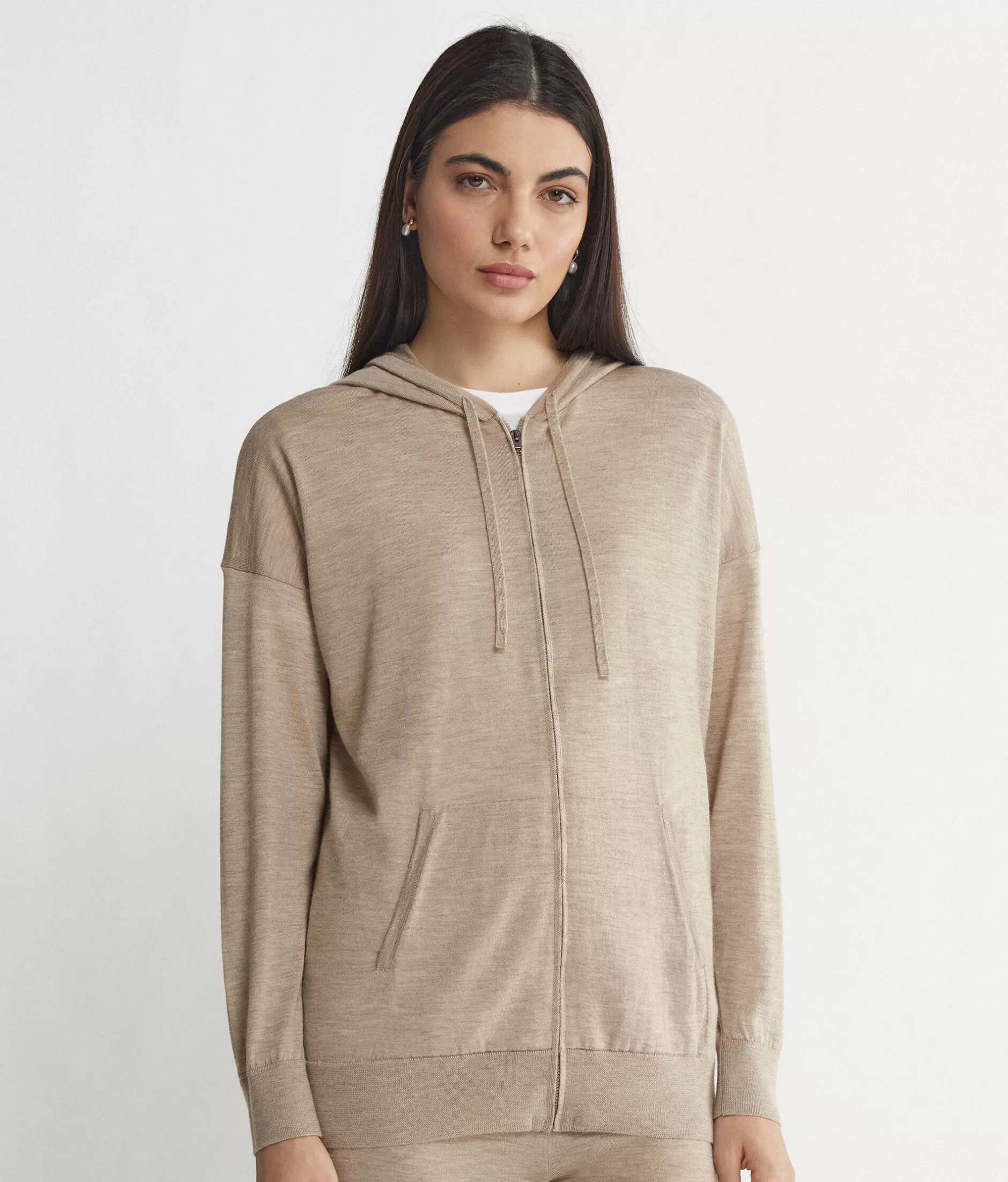 Outlet Falconeri Ultrafine Cashmere Sweatshirt natural -8983 - oat melange