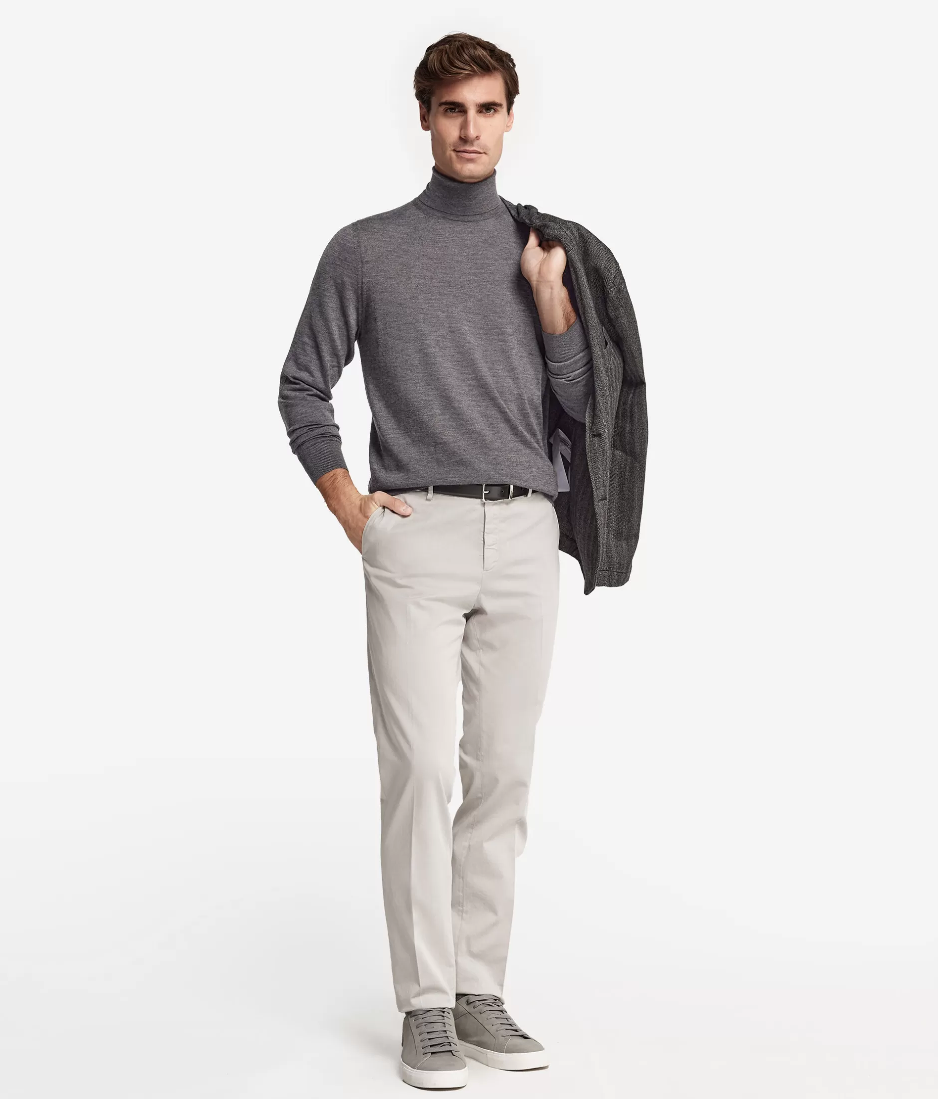 Discount Falconeri Ultrafine Cashmere Turtleneck grey -9108 - dark grey melange