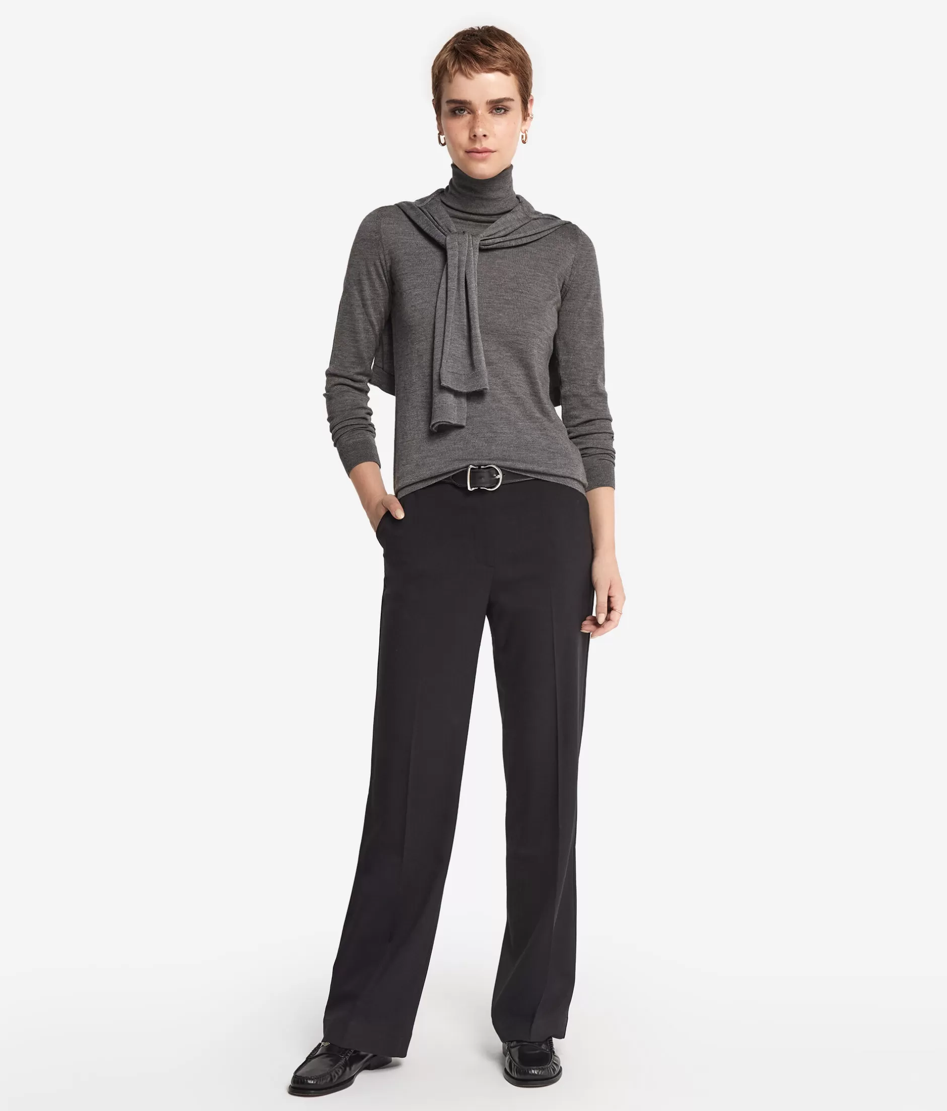 Flash Sale Falconeri Ultrafine Cashmere Turtleneck grey -9108 - dark grey melange