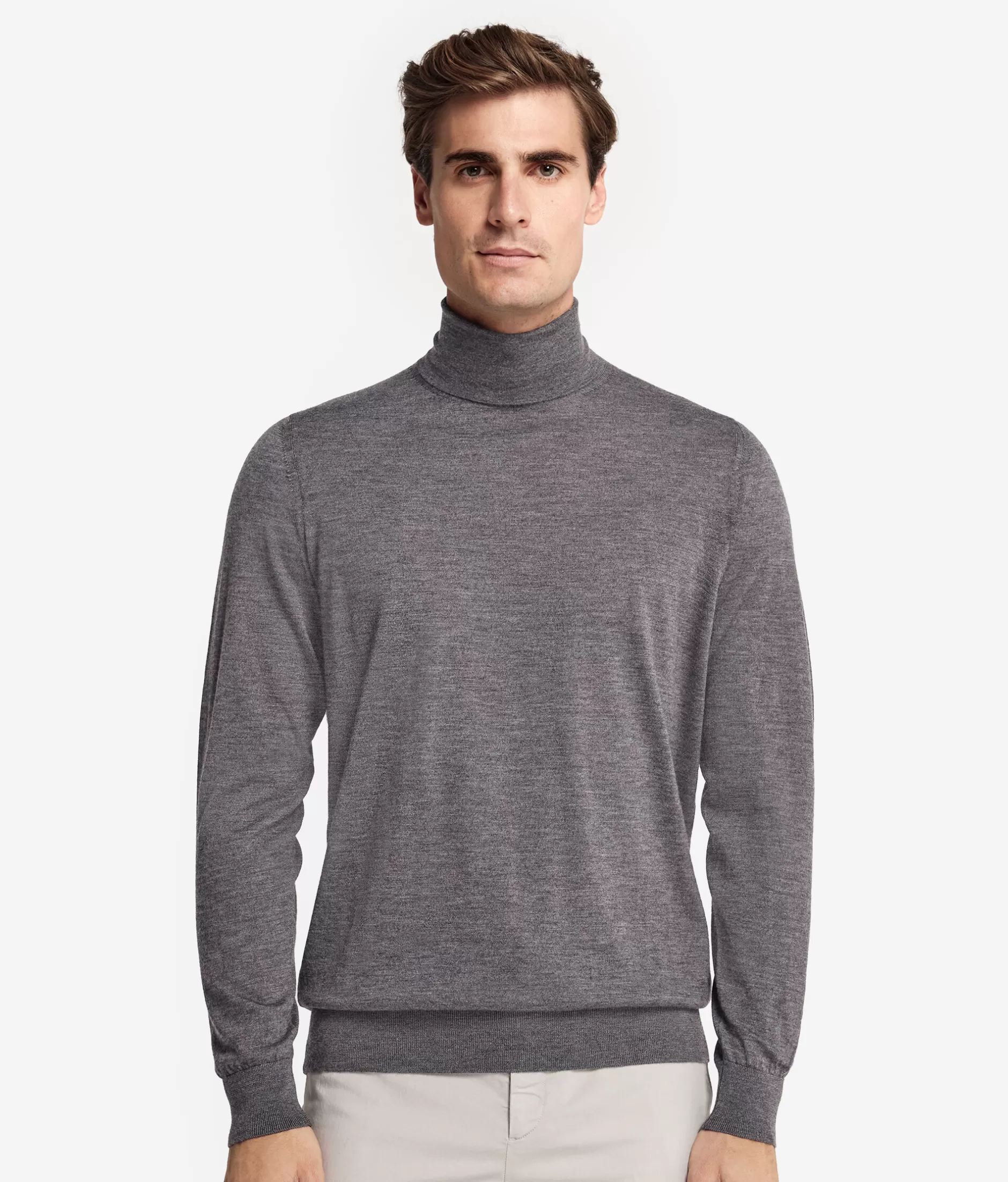 Discount Falconeri Ultrafine Cashmere Turtleneck grey -9108 - dark grey melange