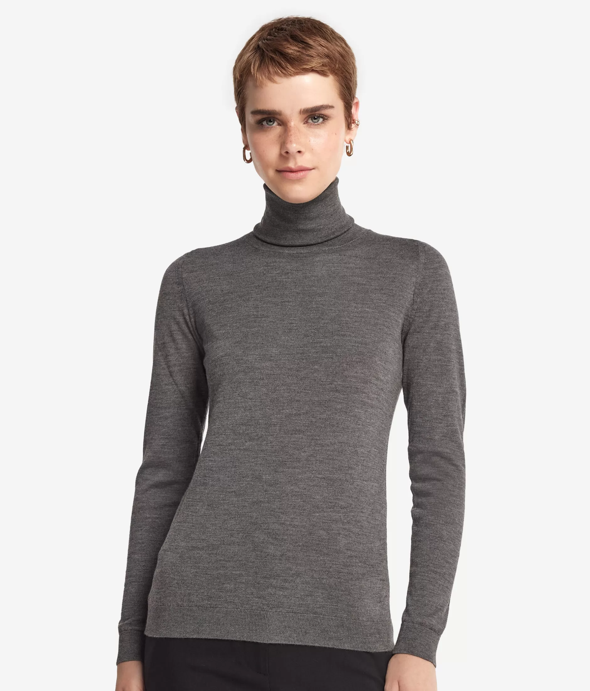 Flash Sale Falconeri Ultrafine Cashmere Turtleneck grey -9108 - dark grey melange