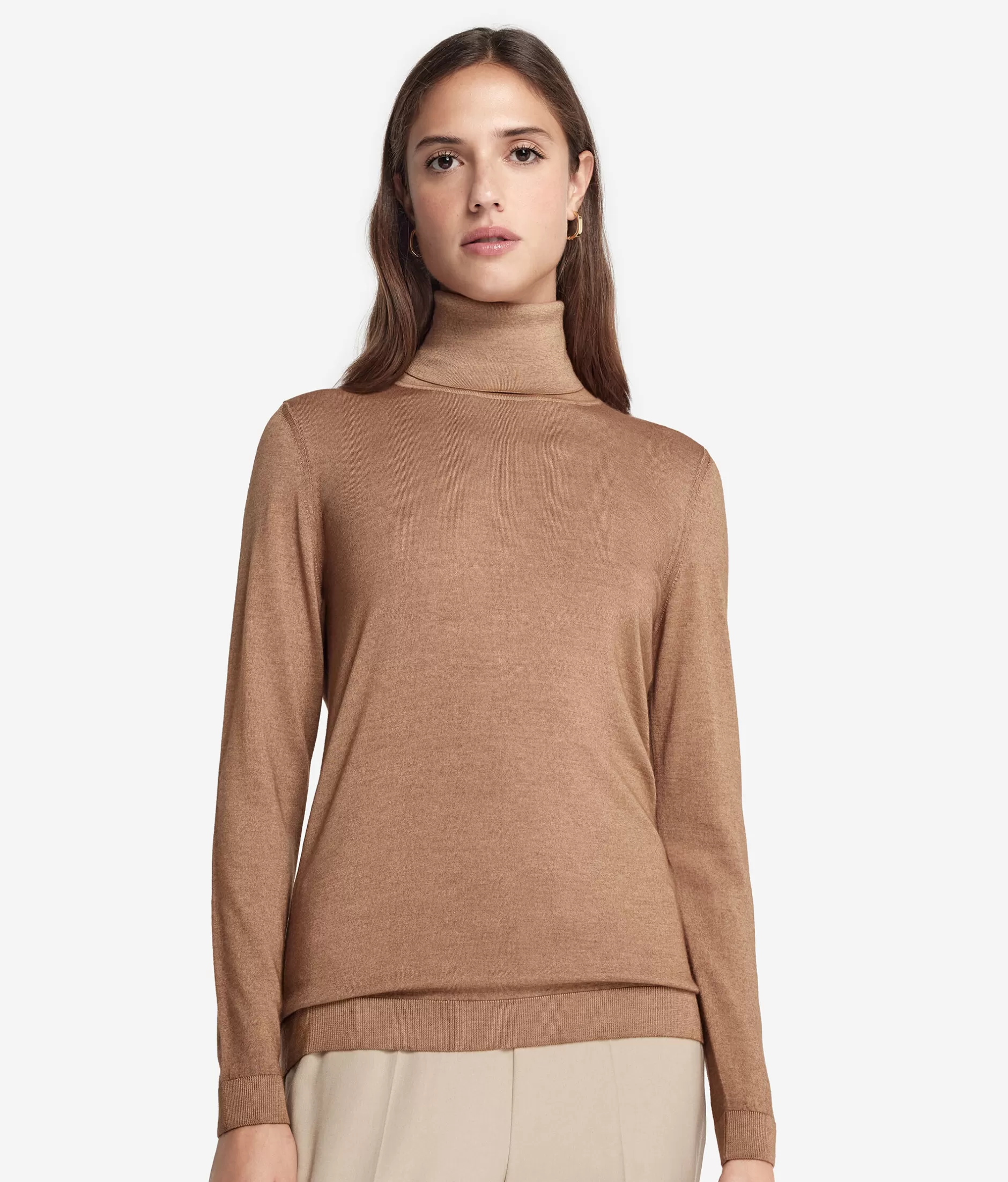 Clearance Falconeri Ultrafine Cashmere Turtleneck natural -8712 - garment-dyed light rum