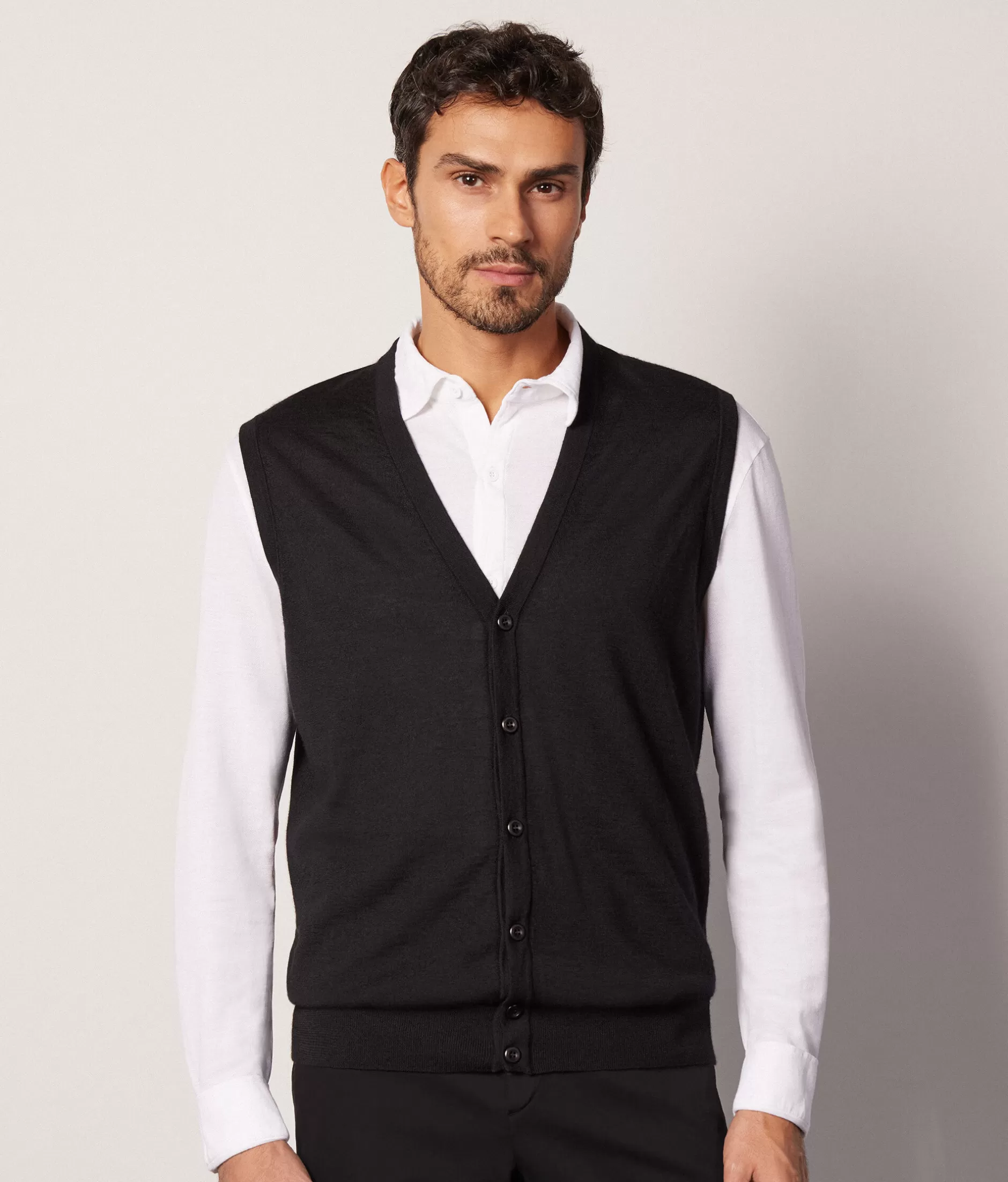 Sale Falconeri Ultrafine Cashmere Vest black -9107 - black