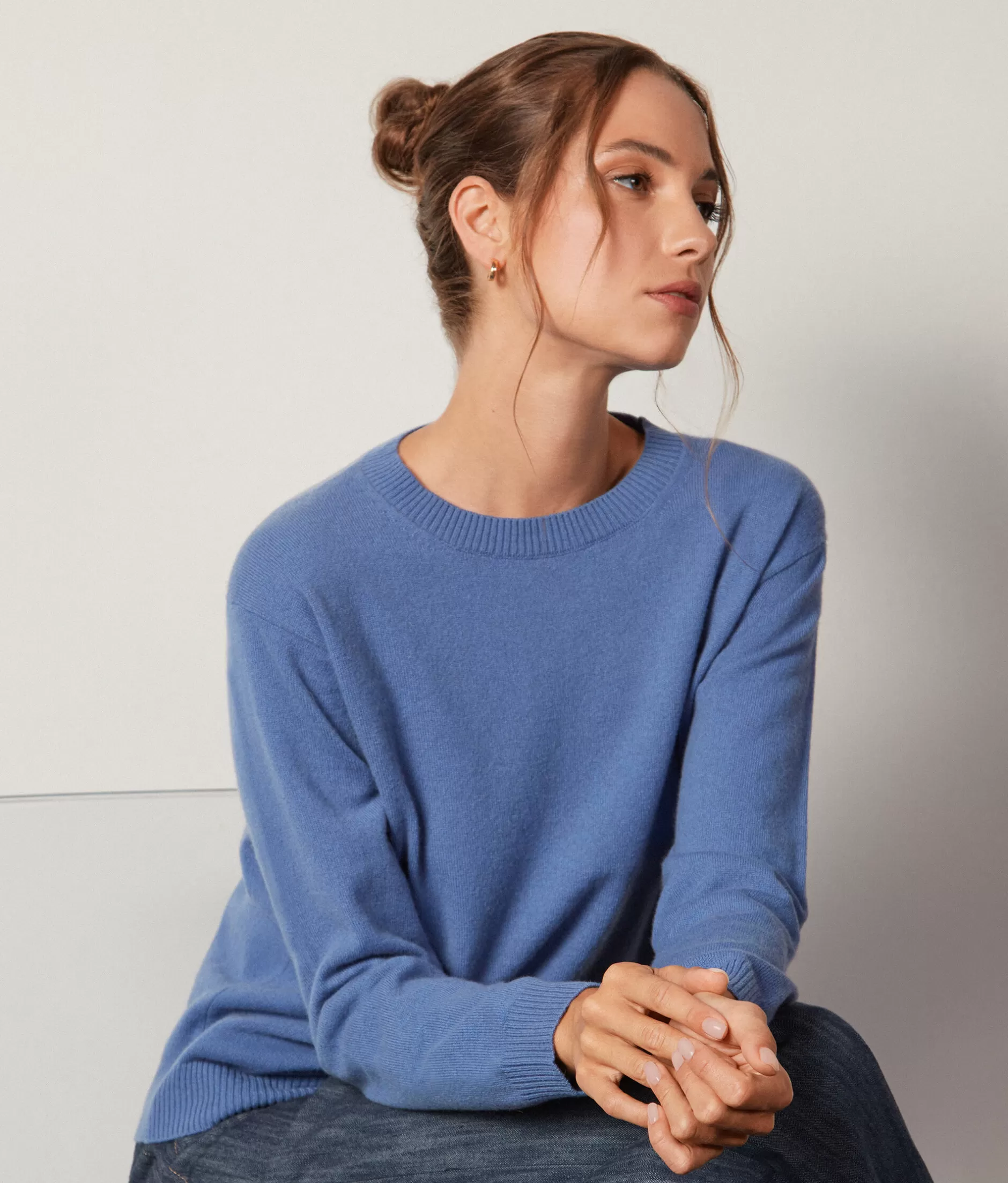 Fashion Falconeri Ultrasoft Cashmere Boatneck Sweater light blue -8923 - horizon blue