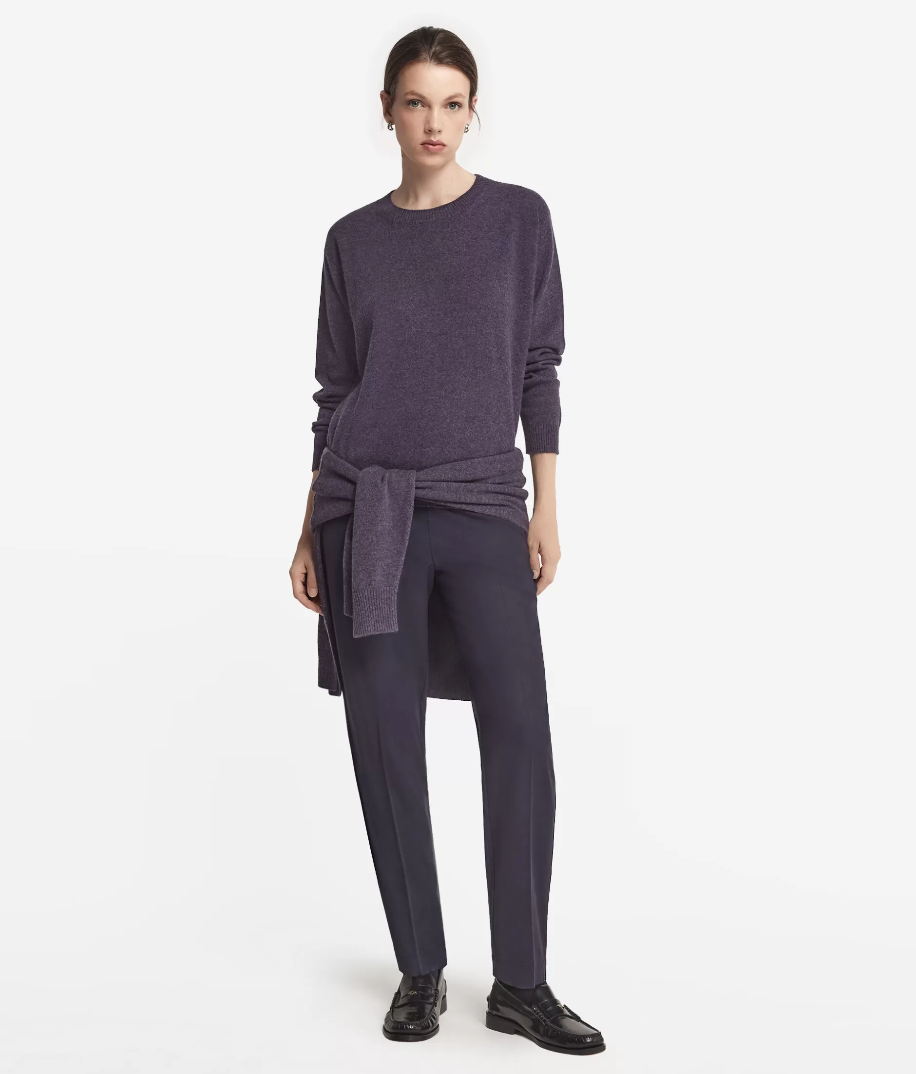 Online Falconeri Ultrasoft Cashmere Boatneck Sweater violet -8922 - blueberry