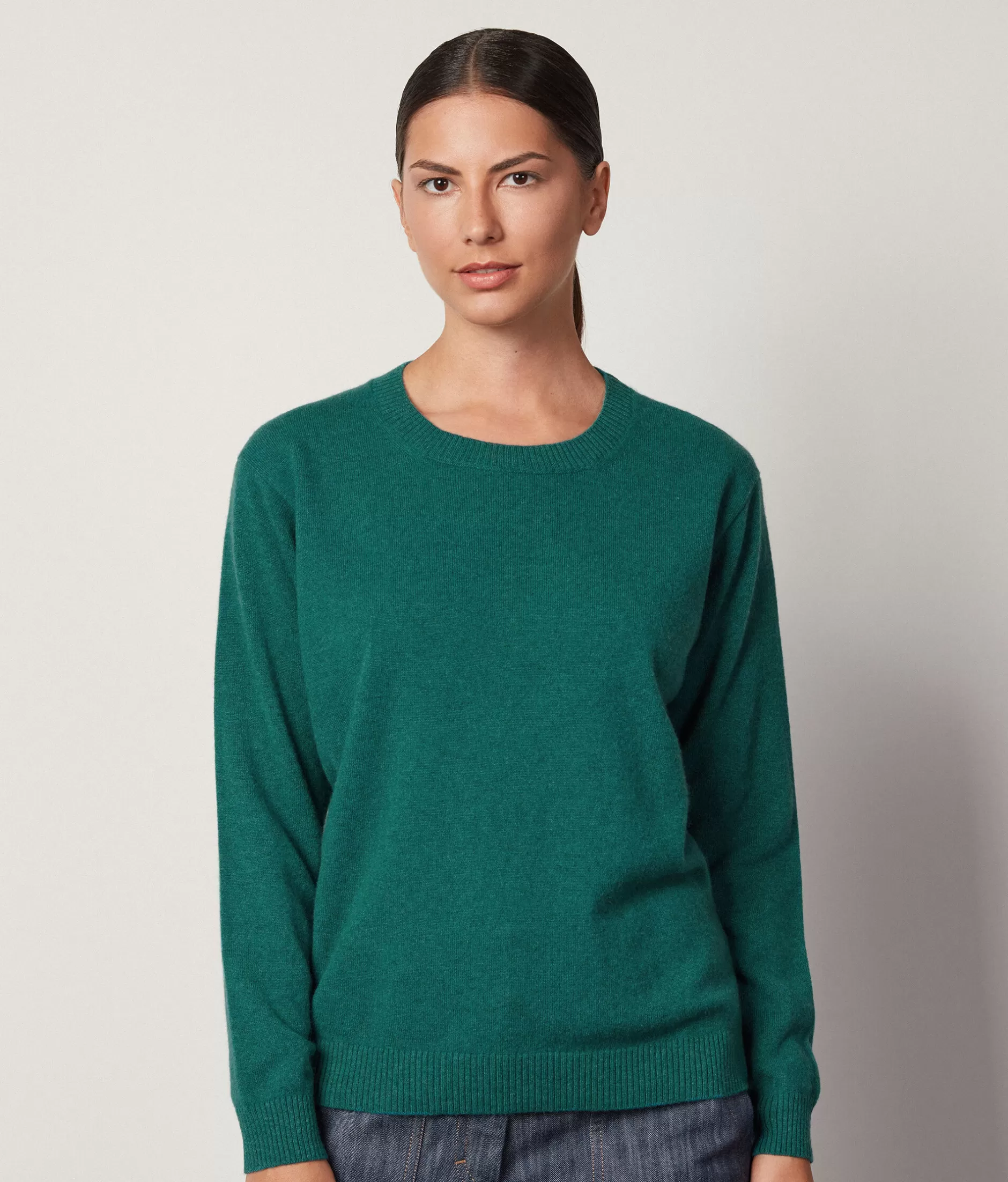 Best Sale Falconeri Ultrasoft Cashmere Boatneck Sweater dark green -8916 - malachite