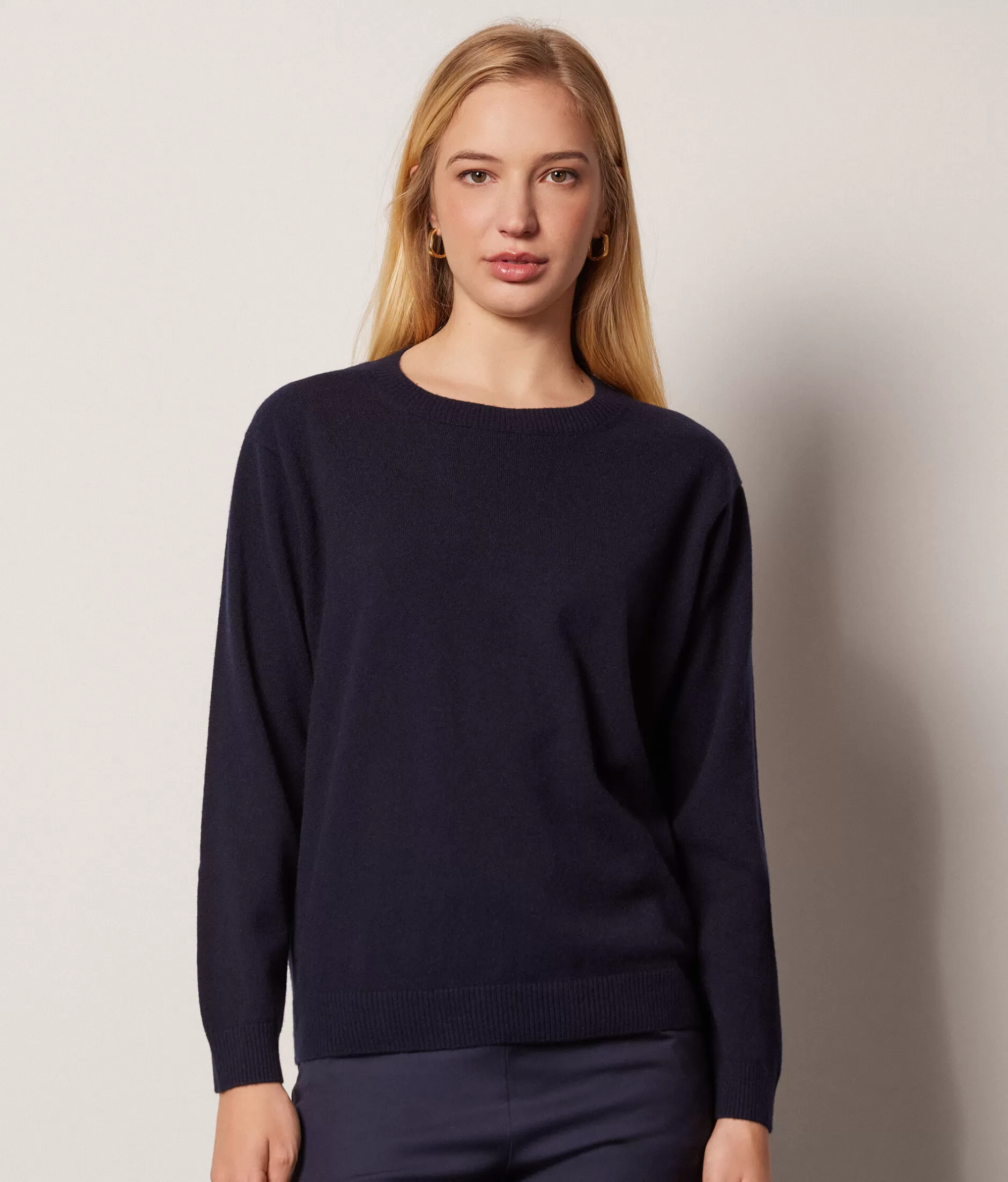 Best Falconeri Ultrasoft Cashmere Boatneck Sweater blue -9400 - navy blue