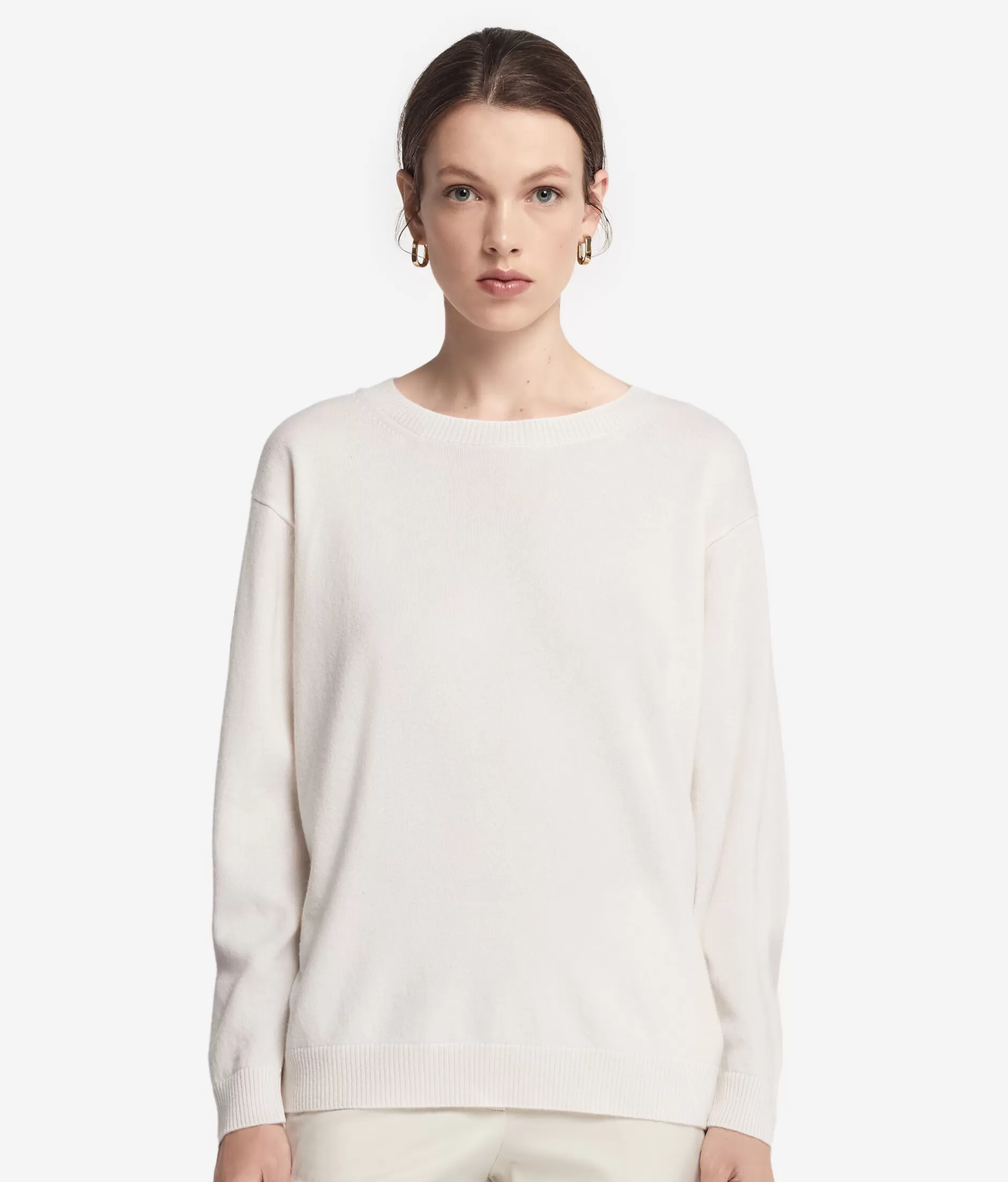 Hot Falconeri Ultrasoft Cashmere Boatneck Sweater white -8005 - bow