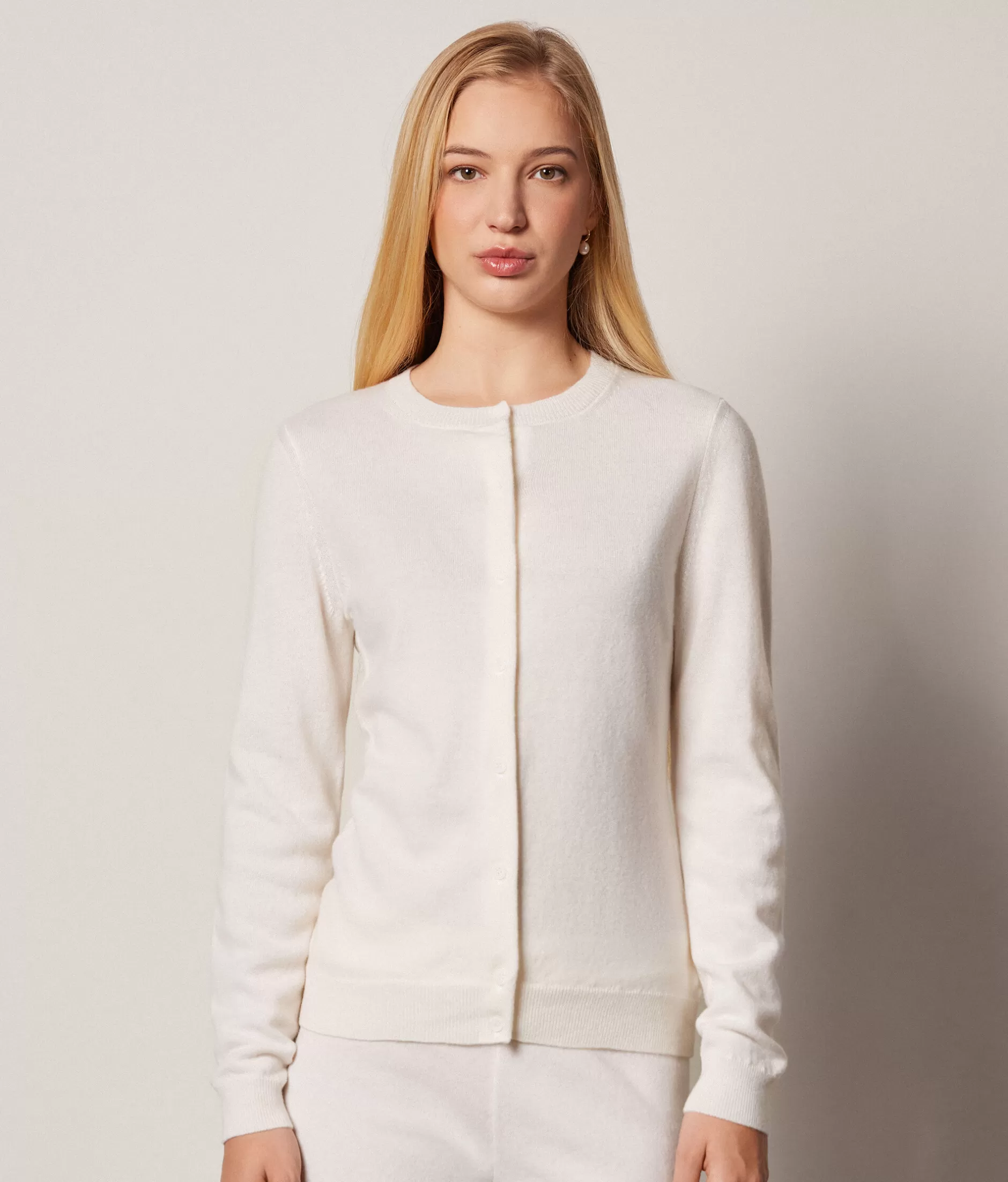 Flash Sale Falconeri Ultra-soft Cashmere Crewneck Cardigan white -8005 - bow