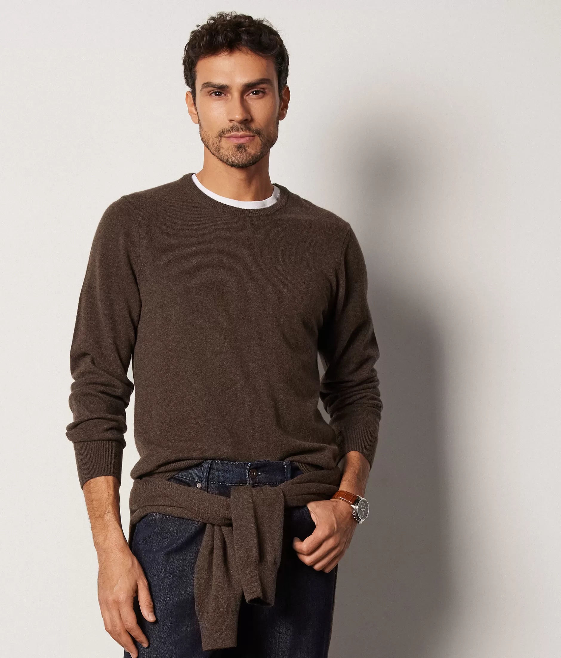 Best Sale Falconeri Ultrasoft Cashmere Crewneck Sweater brown -8956 - cocoa brown