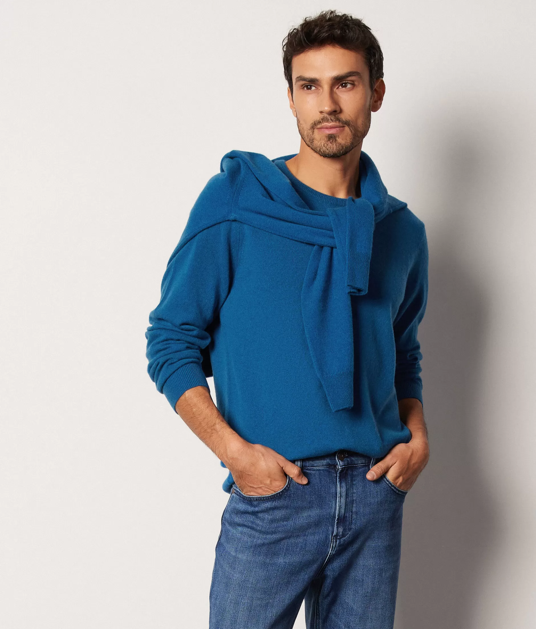 Best Falconeri Ultrasoft Cashmere Crewneck Sweater blue -8946 - gentian