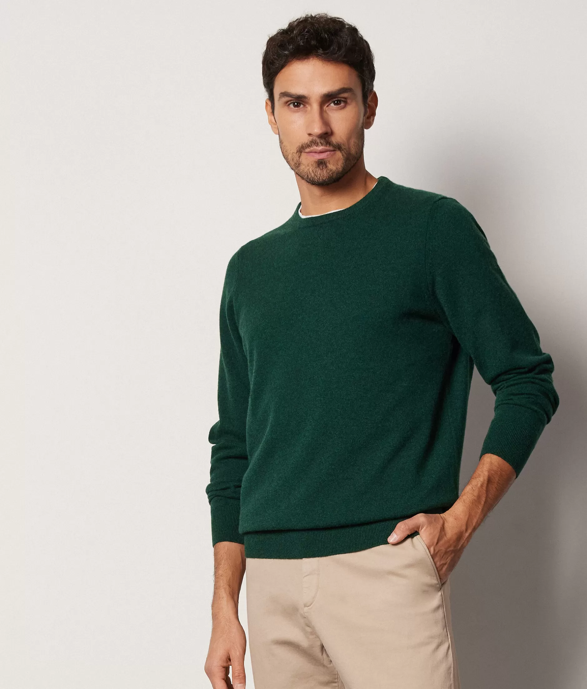 Best Falconeri Ultrasoft Cashmere Crewneck Sweater green -8699 - verde bosco