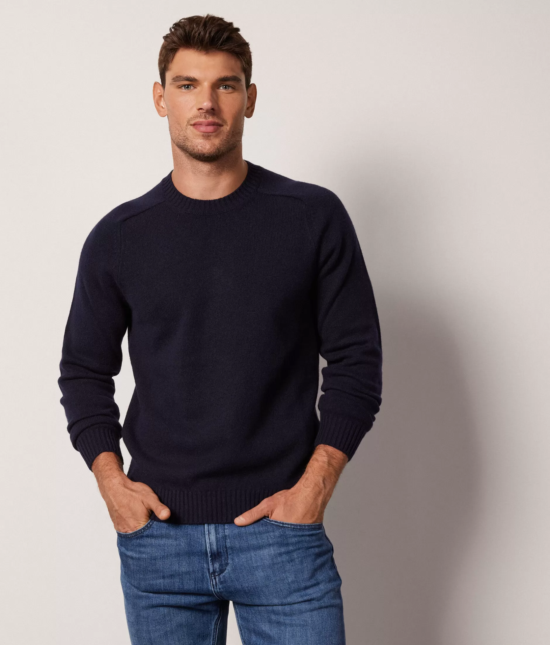 Best Falconeri Ultrasoft Cashmere Crewneck Sweater blue -9400 - navy blue