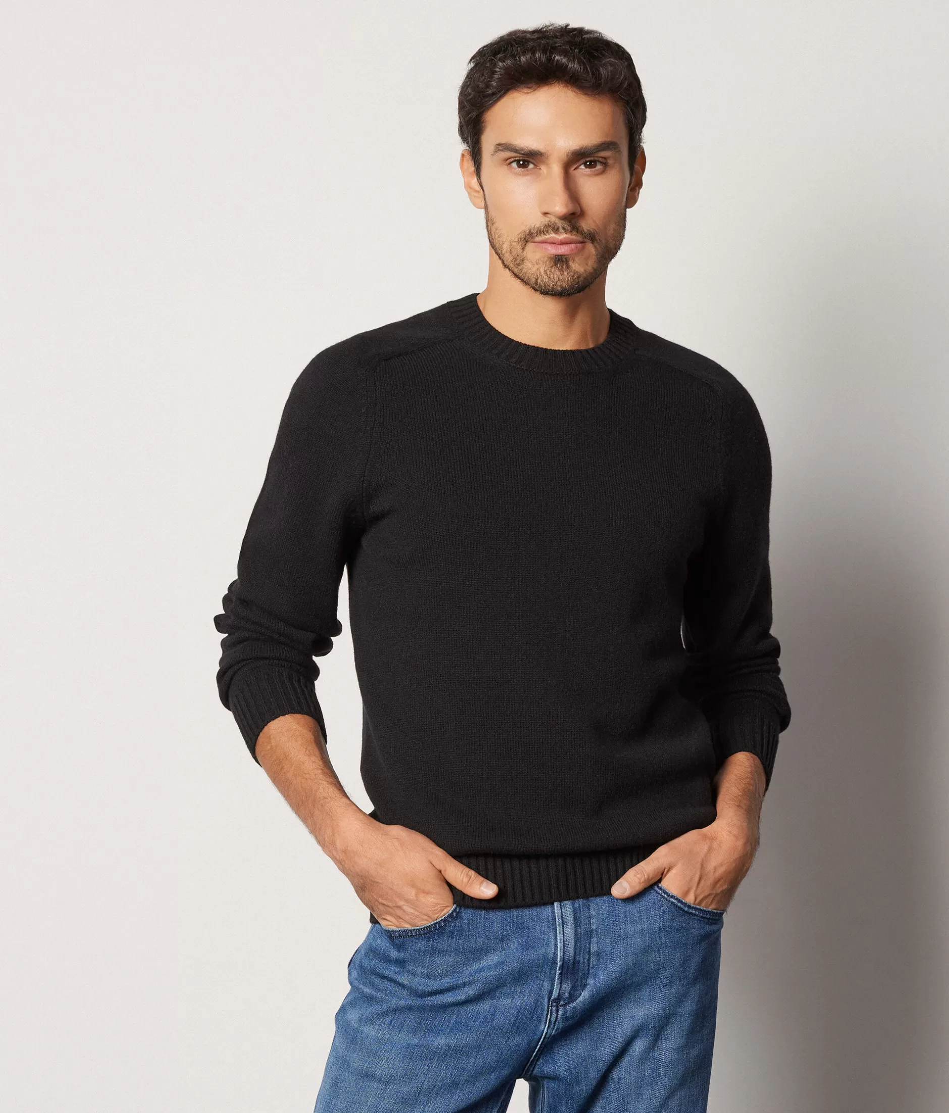 Discount Falconeri Ultrasoft Cashmere Crewneck Sweater black -9107 - black