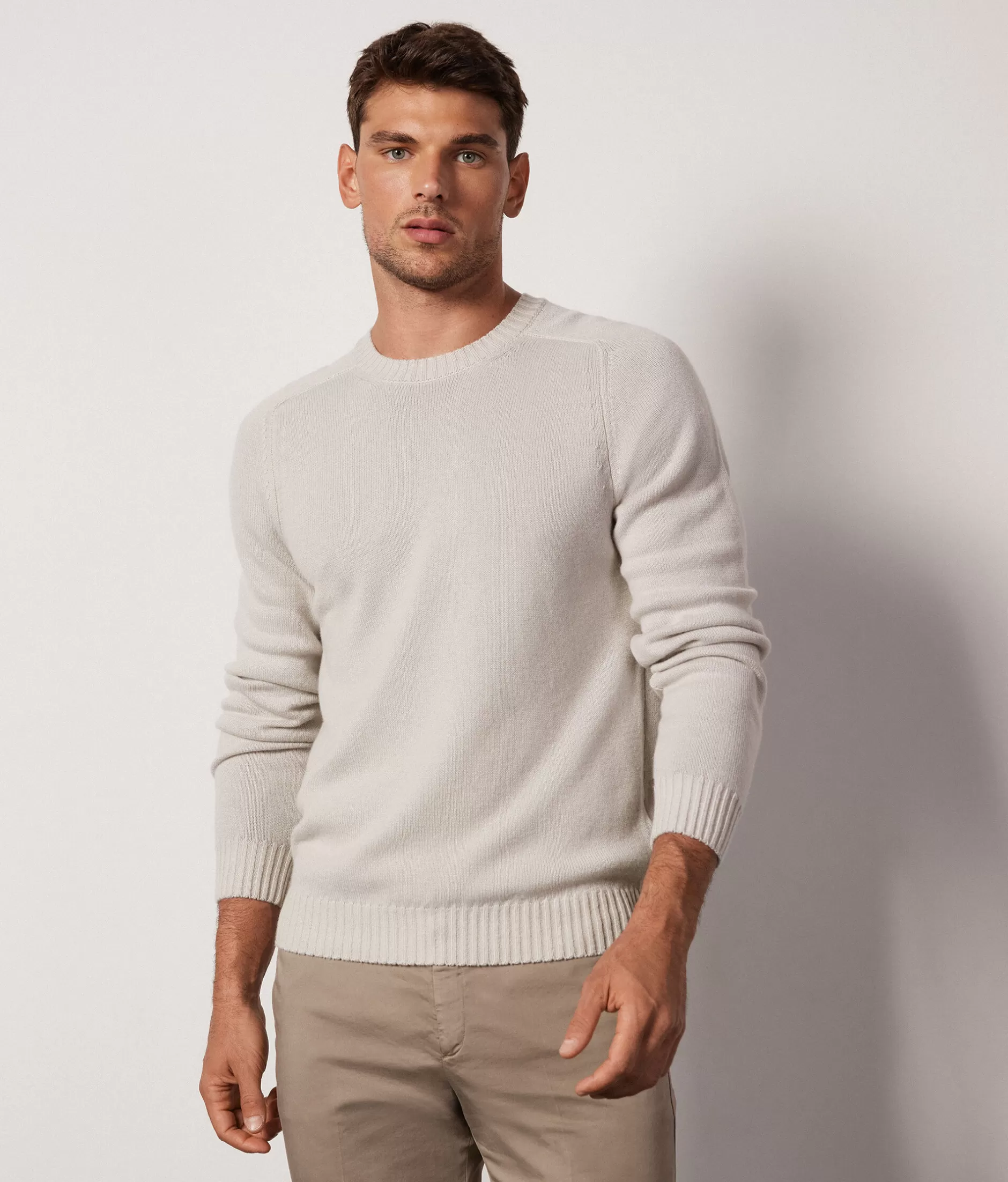 Hot Falconeri Ultrasoft Cashmere Crewneck Sweater white -8756 - garment-dyed alabaster