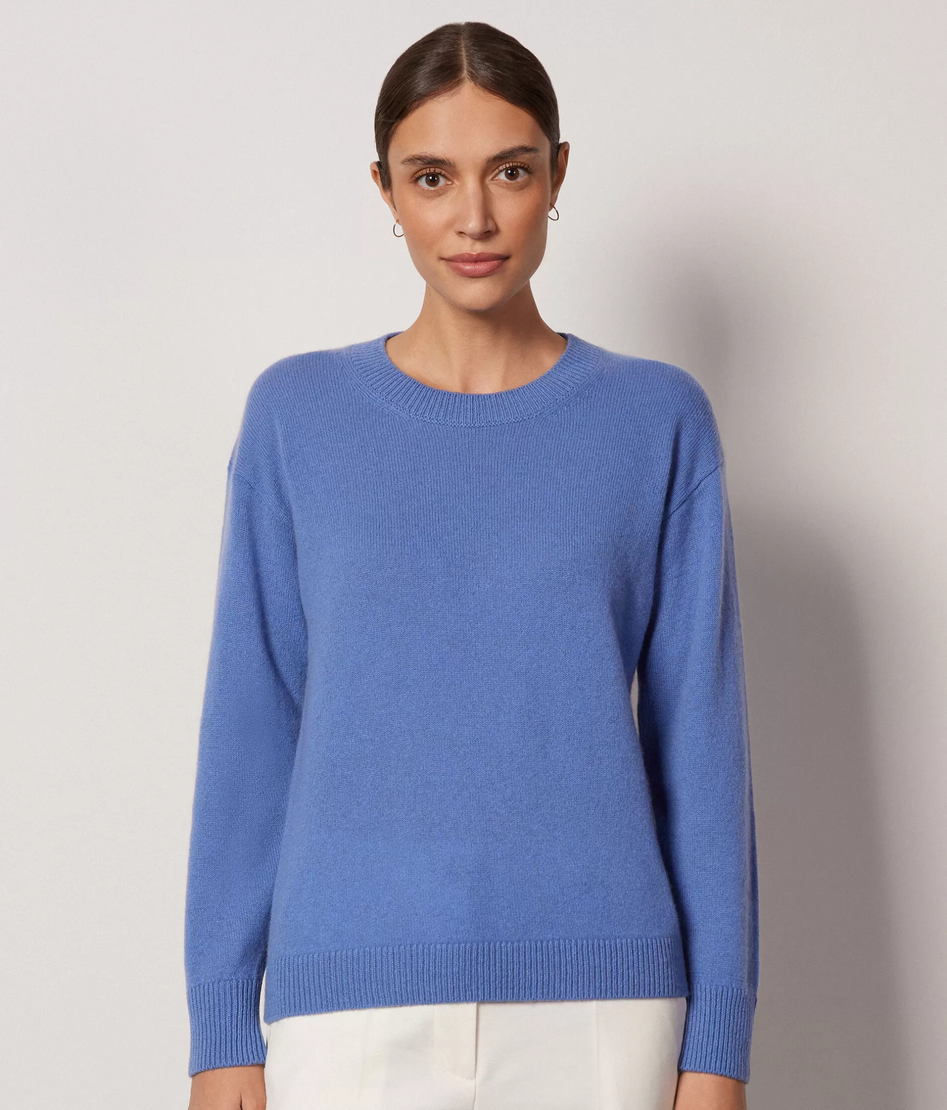 Clearance Falconeri Ultrasoft Cashmere Crewneck Sweater light blue -8923 - horizon blue