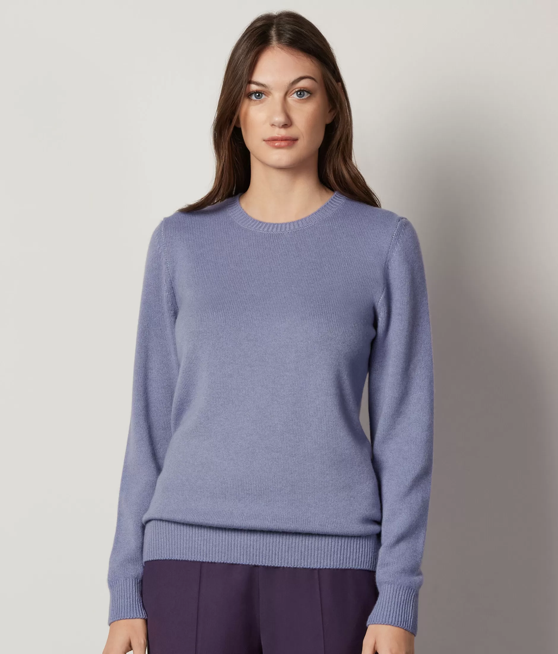 Cheap Falconeri Ultrasoft Cashmere Crewneck Sweater violet -8927 - garment-dyed lilac