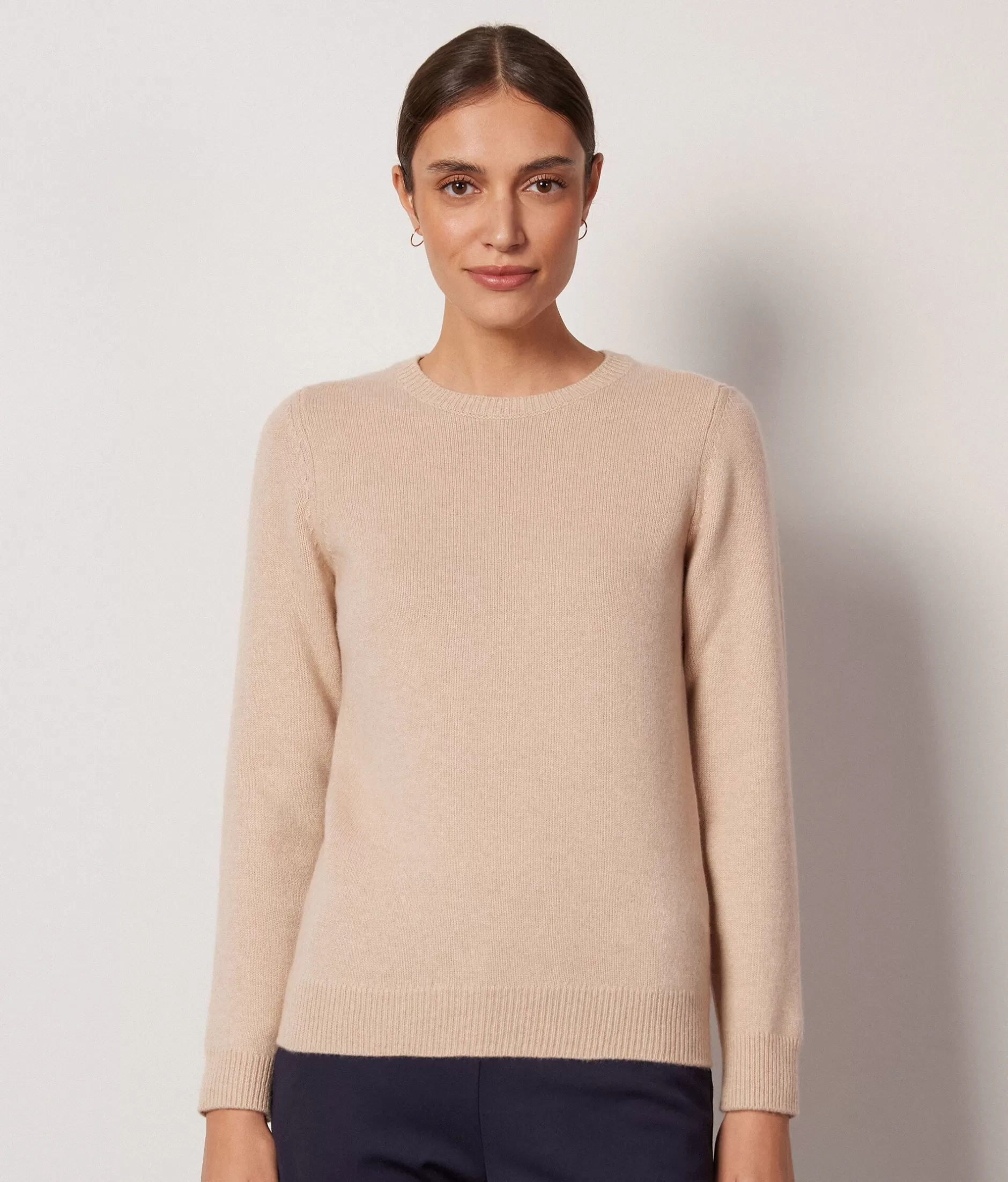 Shop Falconeri Ultrasoft Cashmere Crewneck Sweater natural -8646 - light vanilla