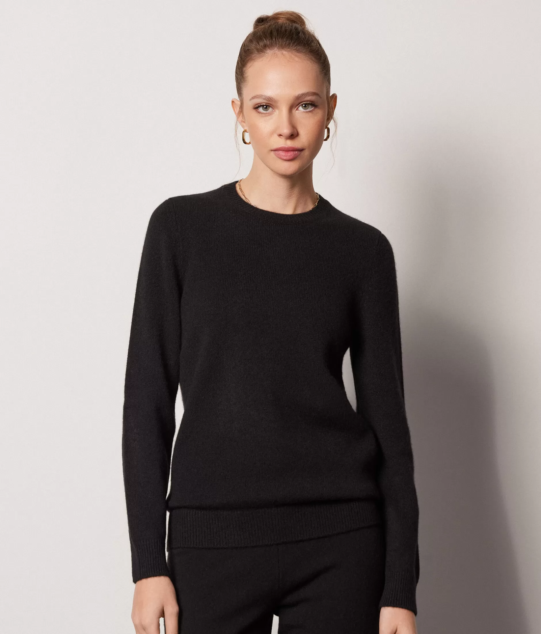 Best Falconeri Ultrasoft Cashmere Crewneck Sweater black -9107 - black